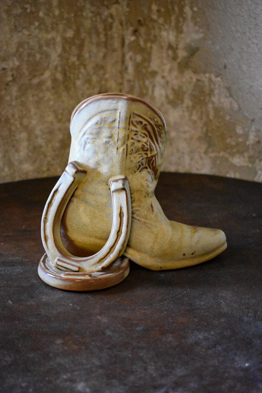 Vintage Frankoma Boot Bookend Vase