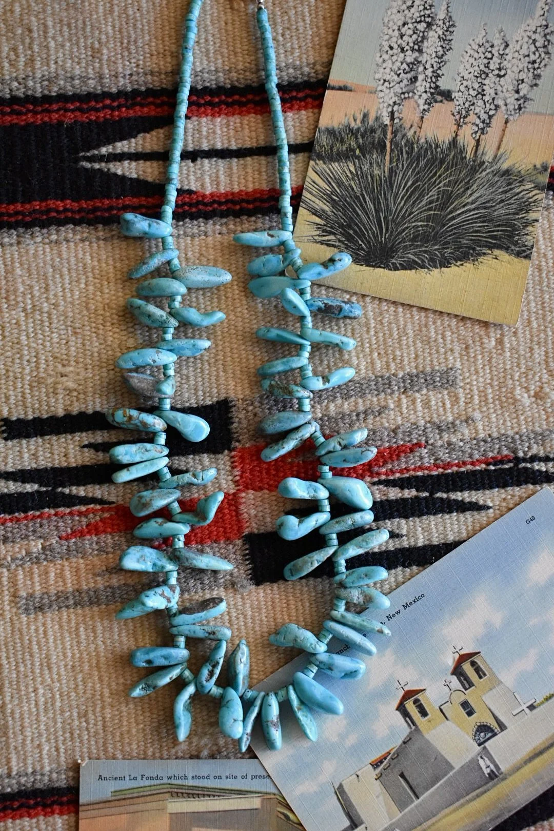 Kingman Turquoise Heishi Necklace