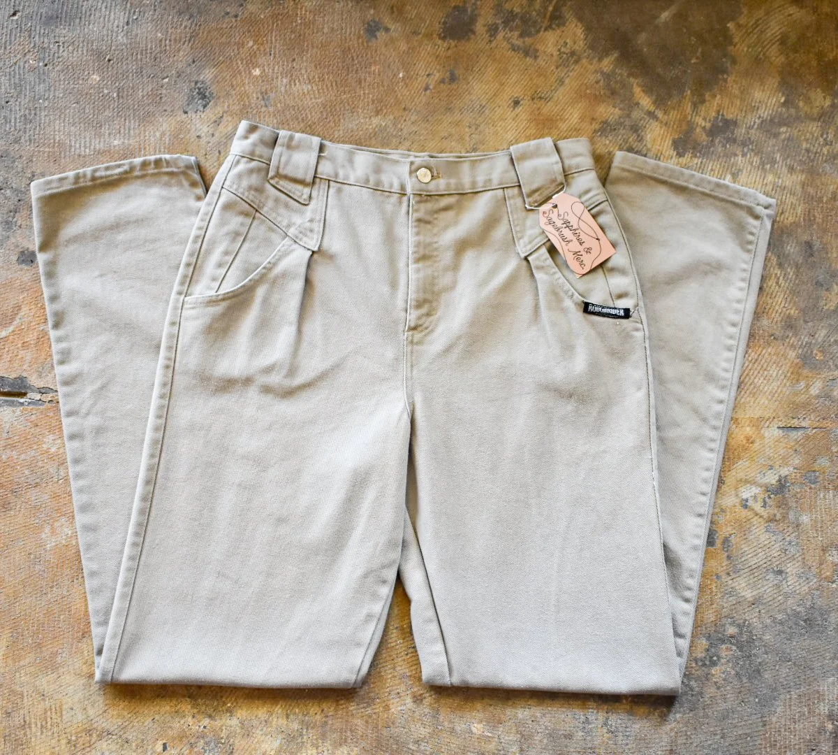 Size 15/16- Vintage Roughrider High Rise Beige Bareback Jeans