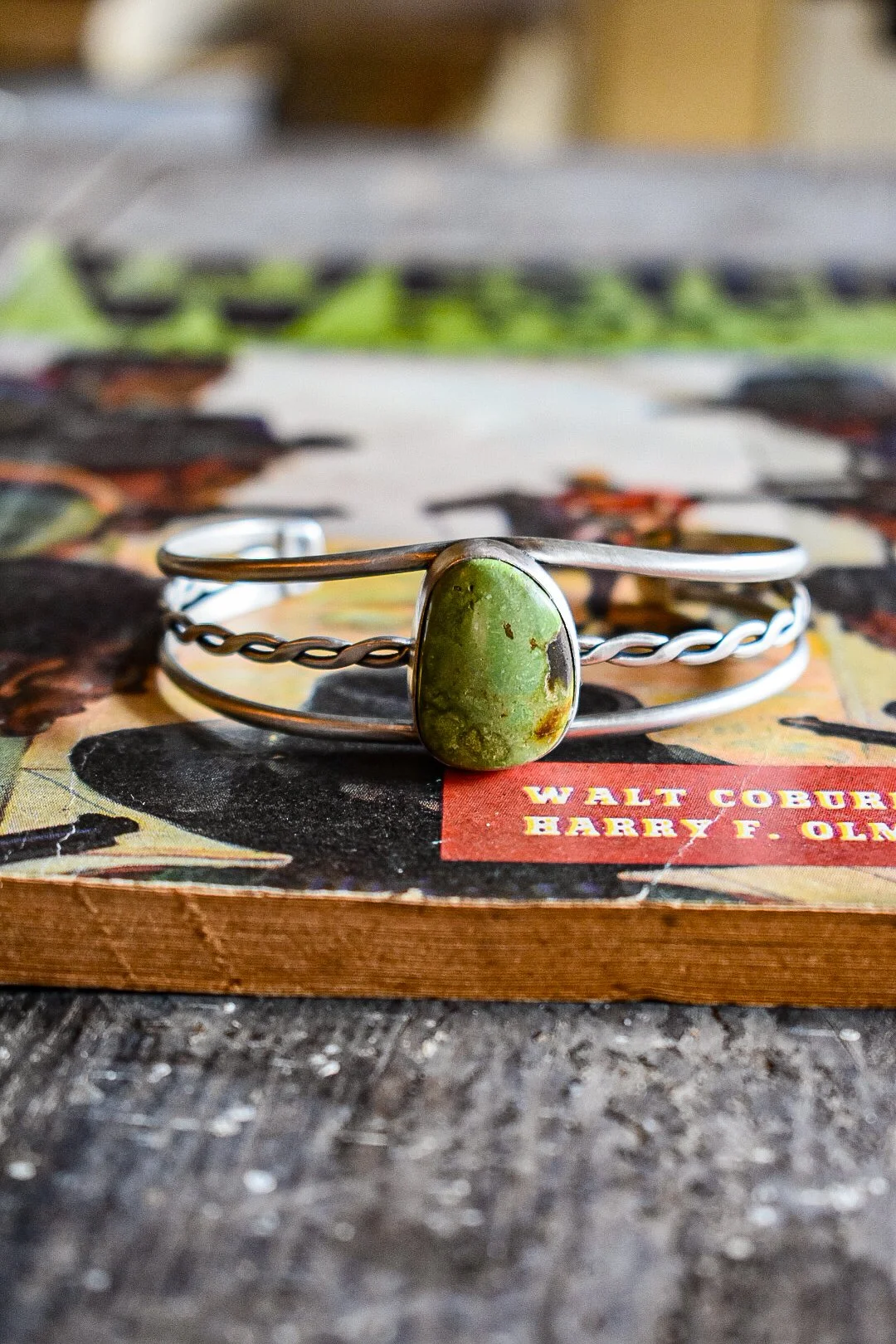 Mexican Turquoise and Sterling Cuff
