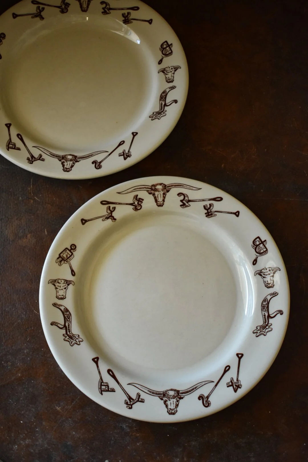 Pair of Sterling China El Rancho Dinner Plates
