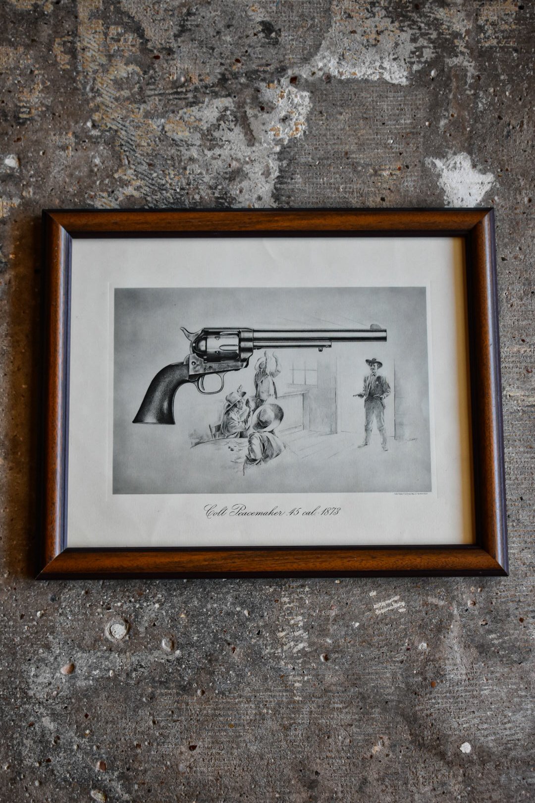 Vintage Framed "Colt Peacemaker" Print