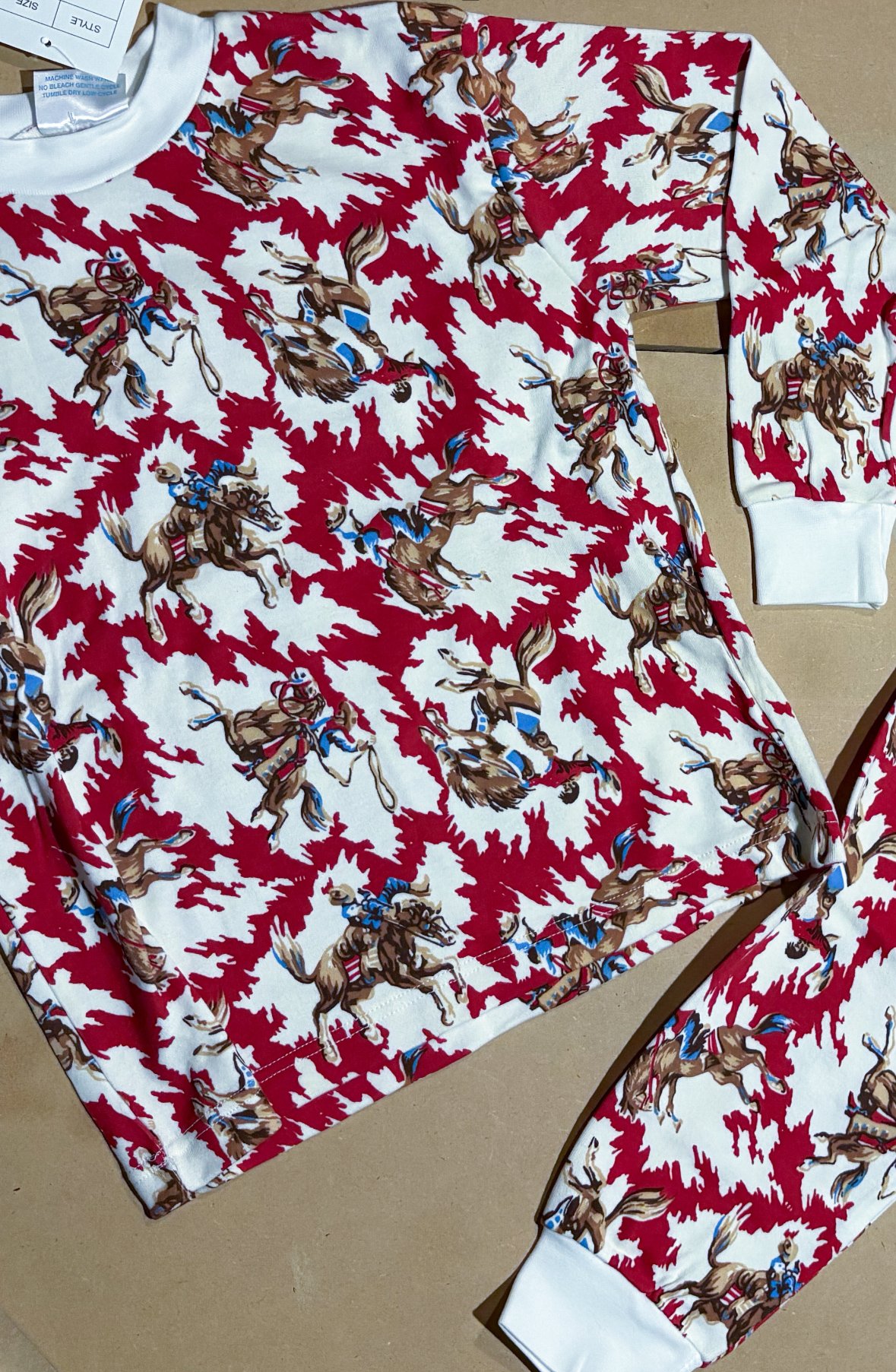 Kids Red & White Cowboy PJ's