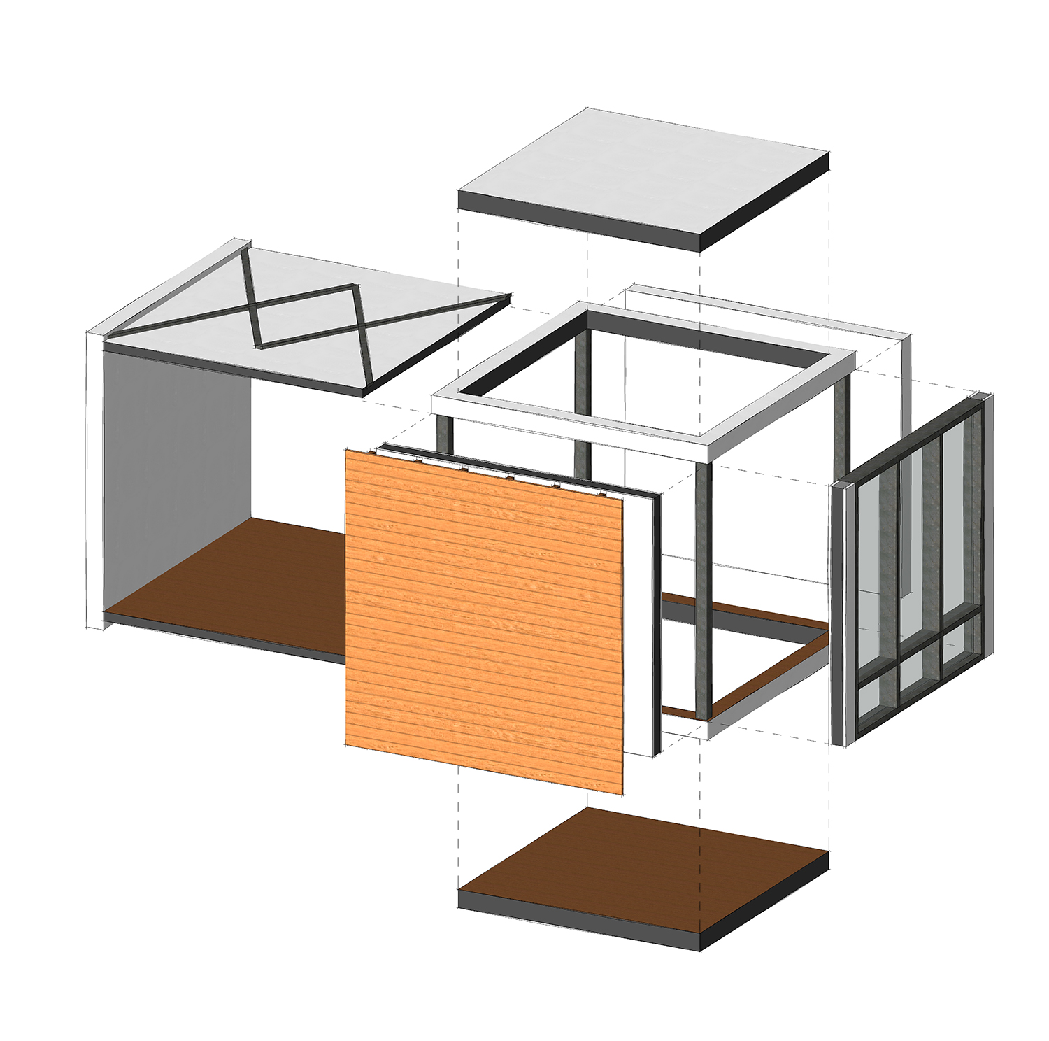 EXPLODED CUBE DIAGRAM