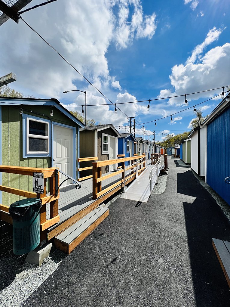 Row of tiny homes