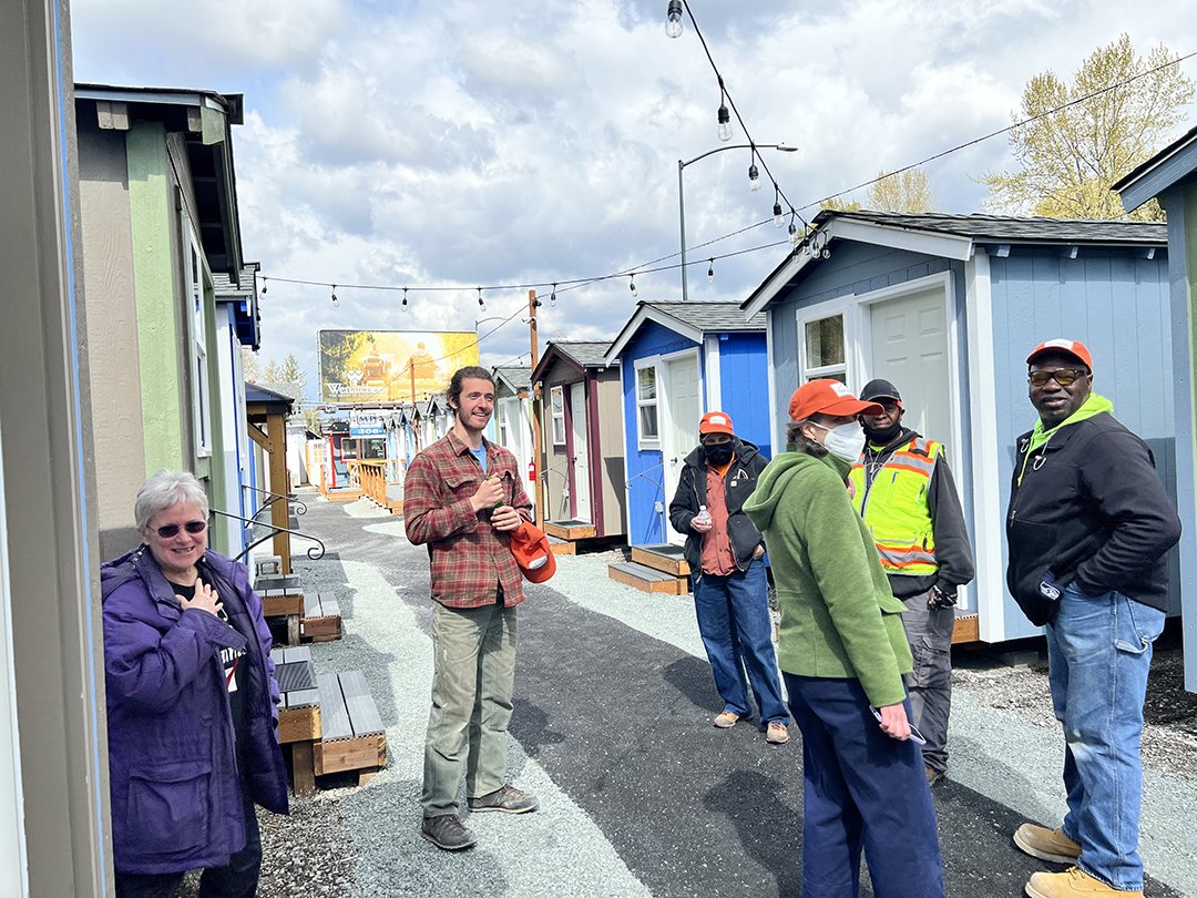 Touring the village