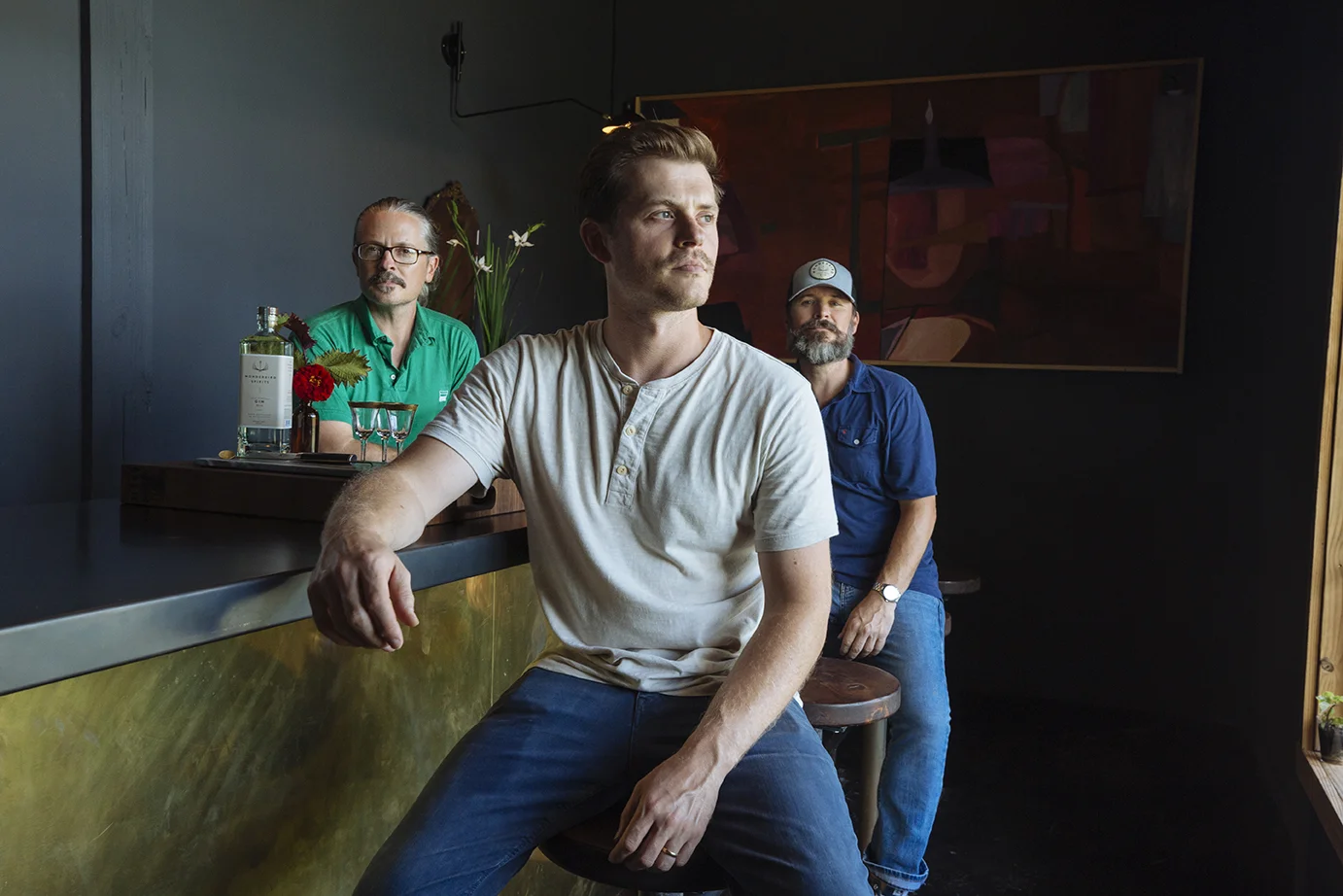 Photography by Ziggy Mack; Left to right: Rob Forster, Chand Harlow, Thomas Alexander