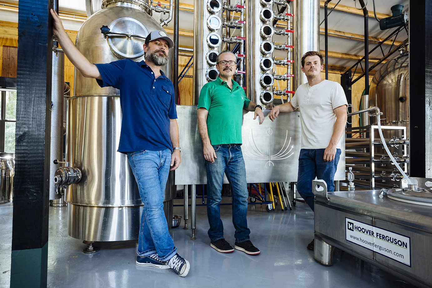 Left to right: Thomas Alexander, Rob Forster, Chand Harlow