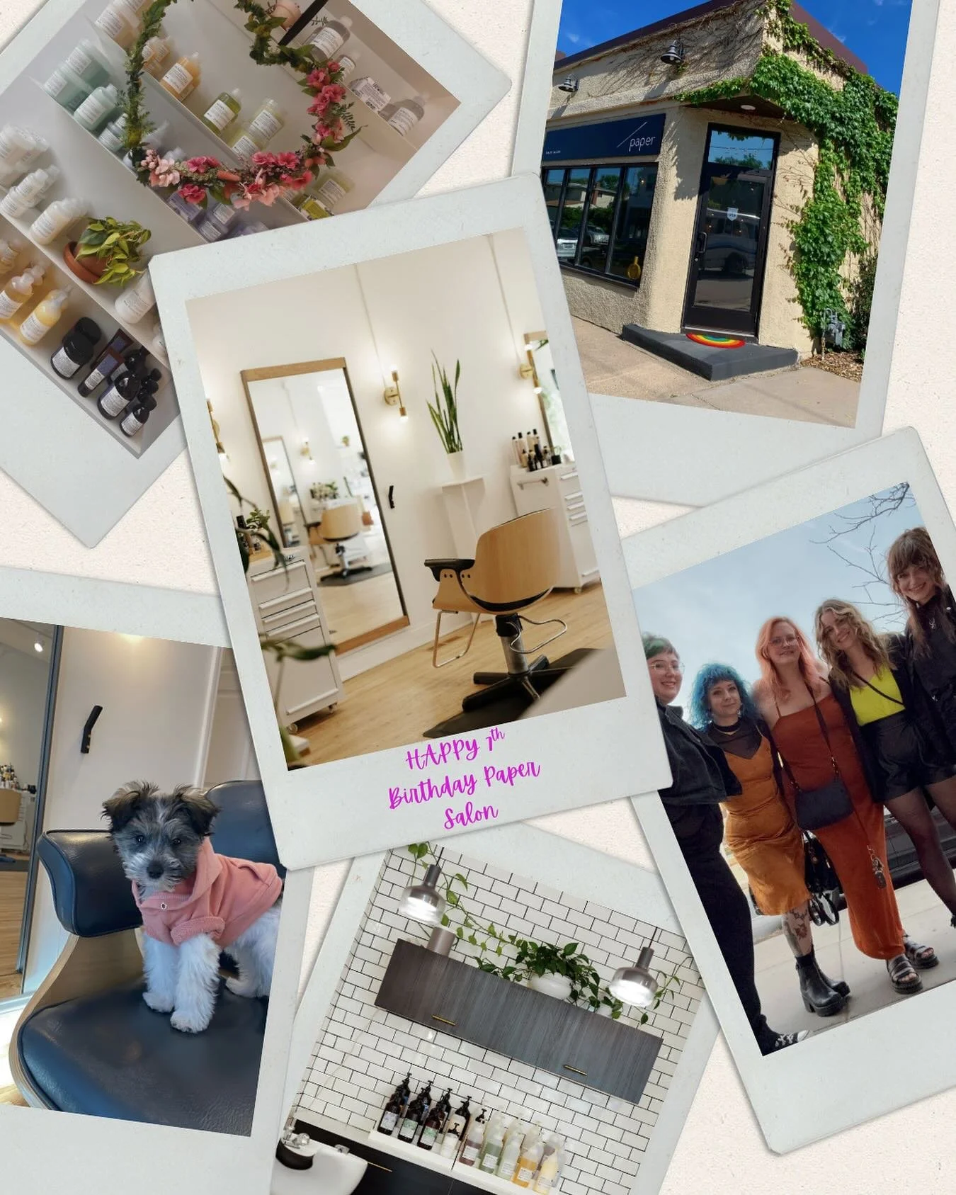 Happy 7th Birthday to Paper Salon! 

What a wild and beautiful ride this has been. Thank you to everyone who has supported us along the years 🩷  @sarahmorrisonhair @haiirby_lys @shelleyraehair @tashadoesyourhair @lauraleverty