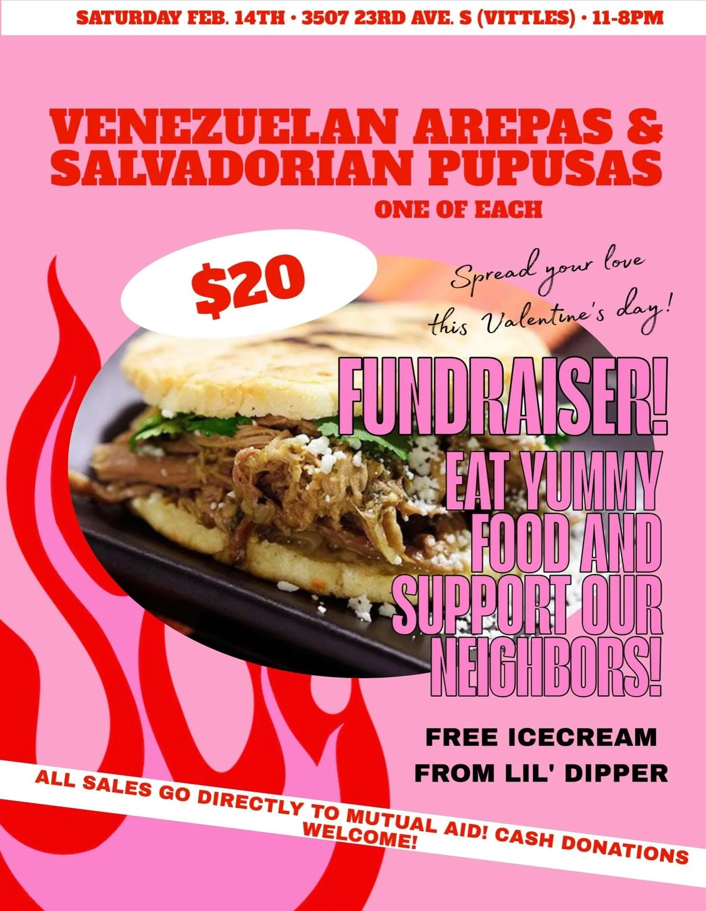 Our awesome neighbors @vittles.catering are doing a fundraiser Valentines Day 11-8pm. Come support our neighbors 🩷🩷🩷🩷🩷🩷