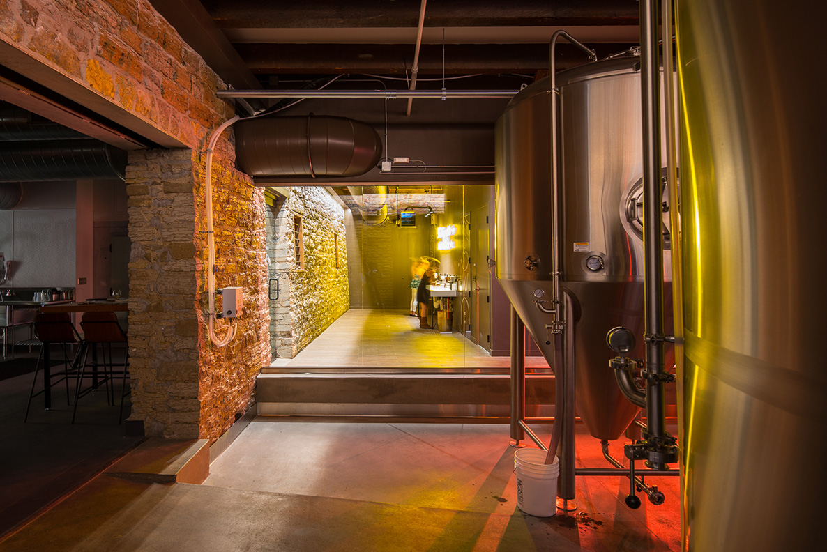 Brewery remodel in historic building in Minneapolis by Christian Dean Architecture.