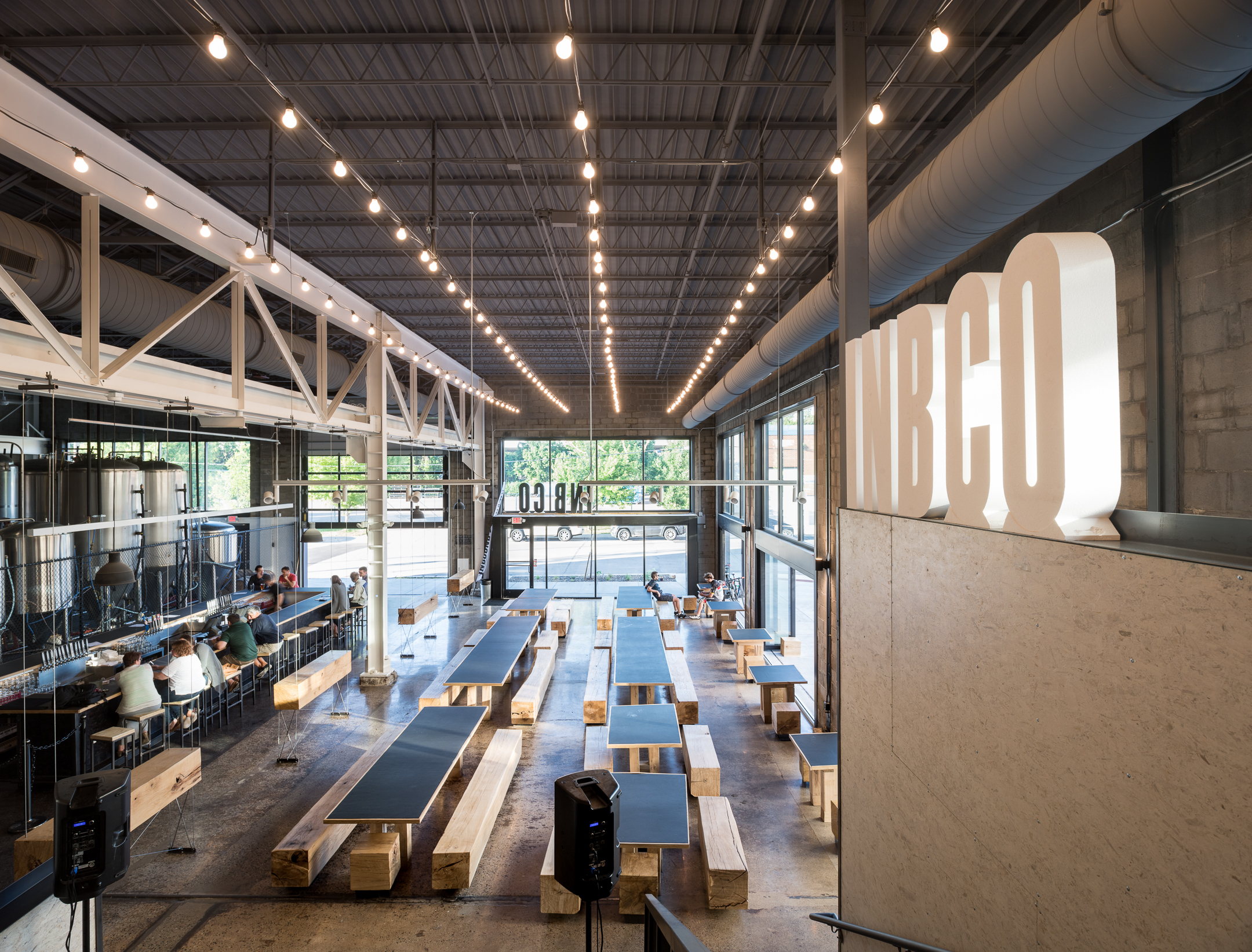 Modern brewery remodel of industrial space in Minneapolis by Christian Dean Architecture.