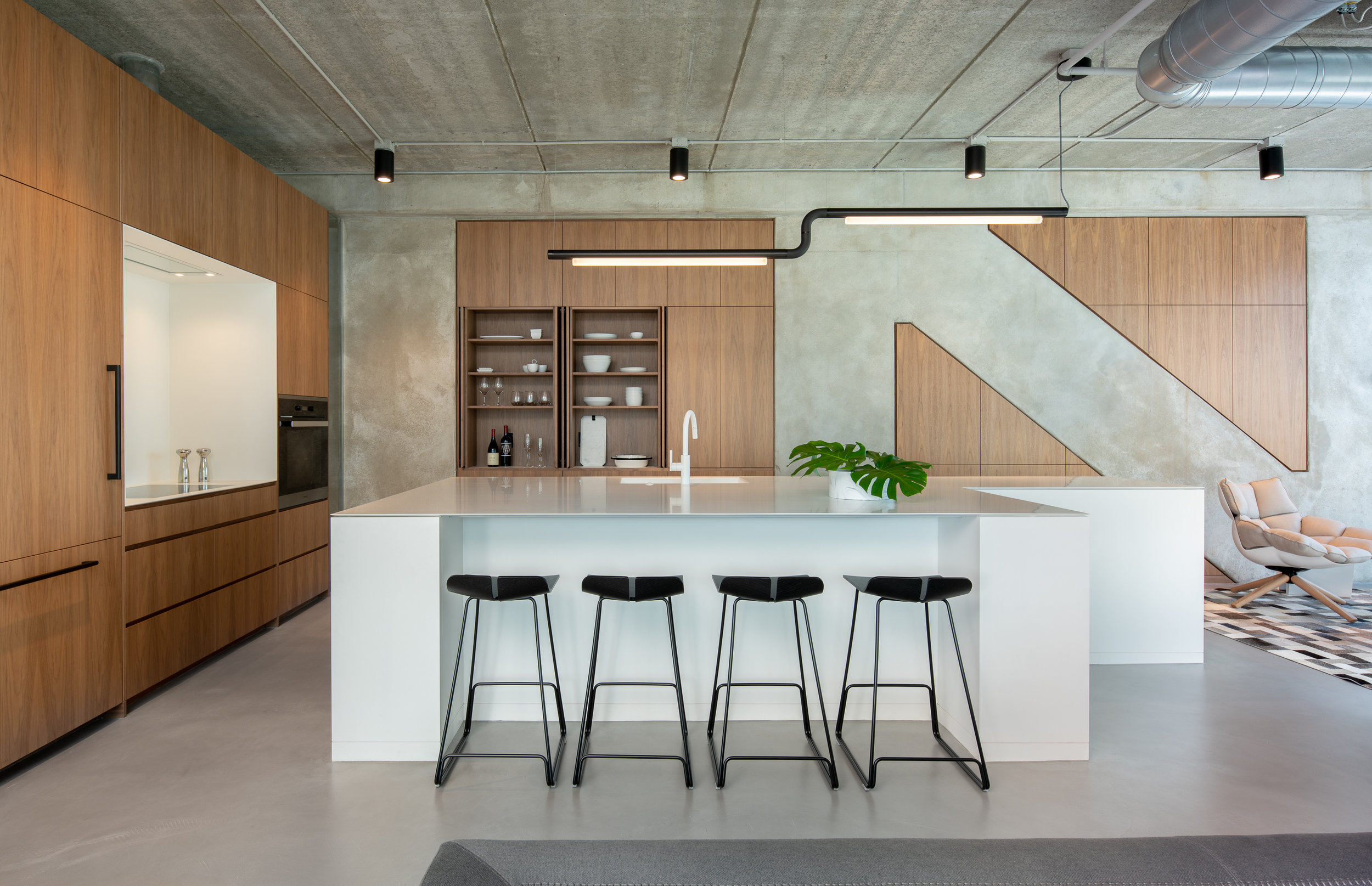 Modern kitchen renovation with custom fitted cabinetry designed by Christian Dean Architecture