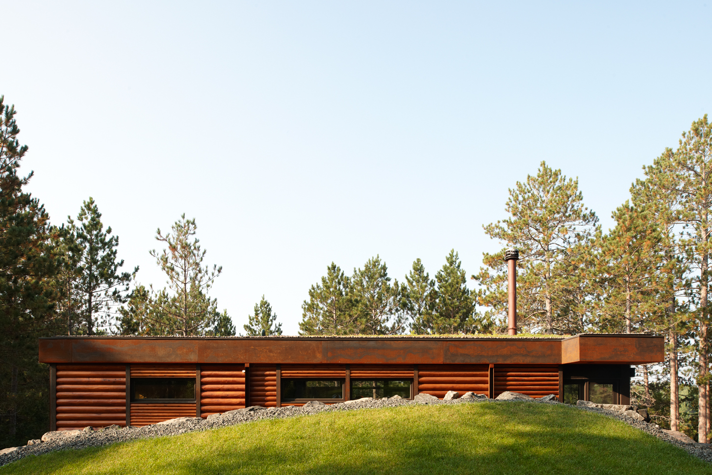Log cabin vernacular reinterpreted by Christian Dean Architecture