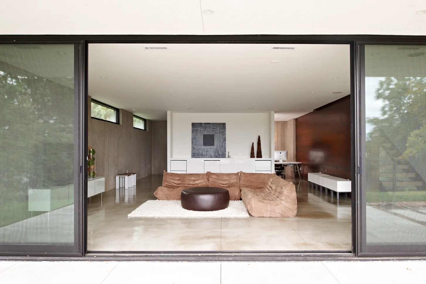 Modern living room walk-out