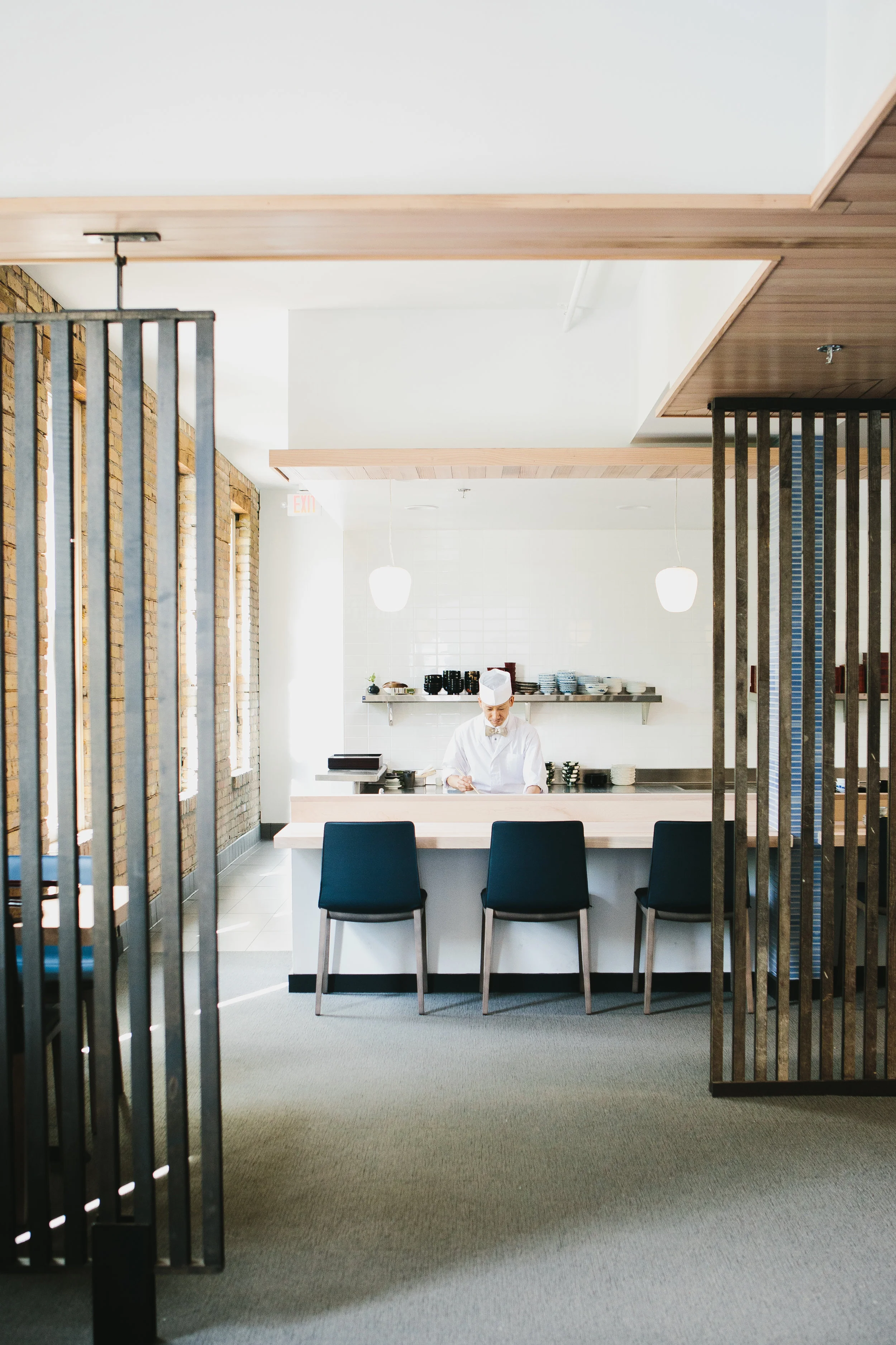 historic building modern remodel japanese restaurant in minneapolis by christian dean architecture