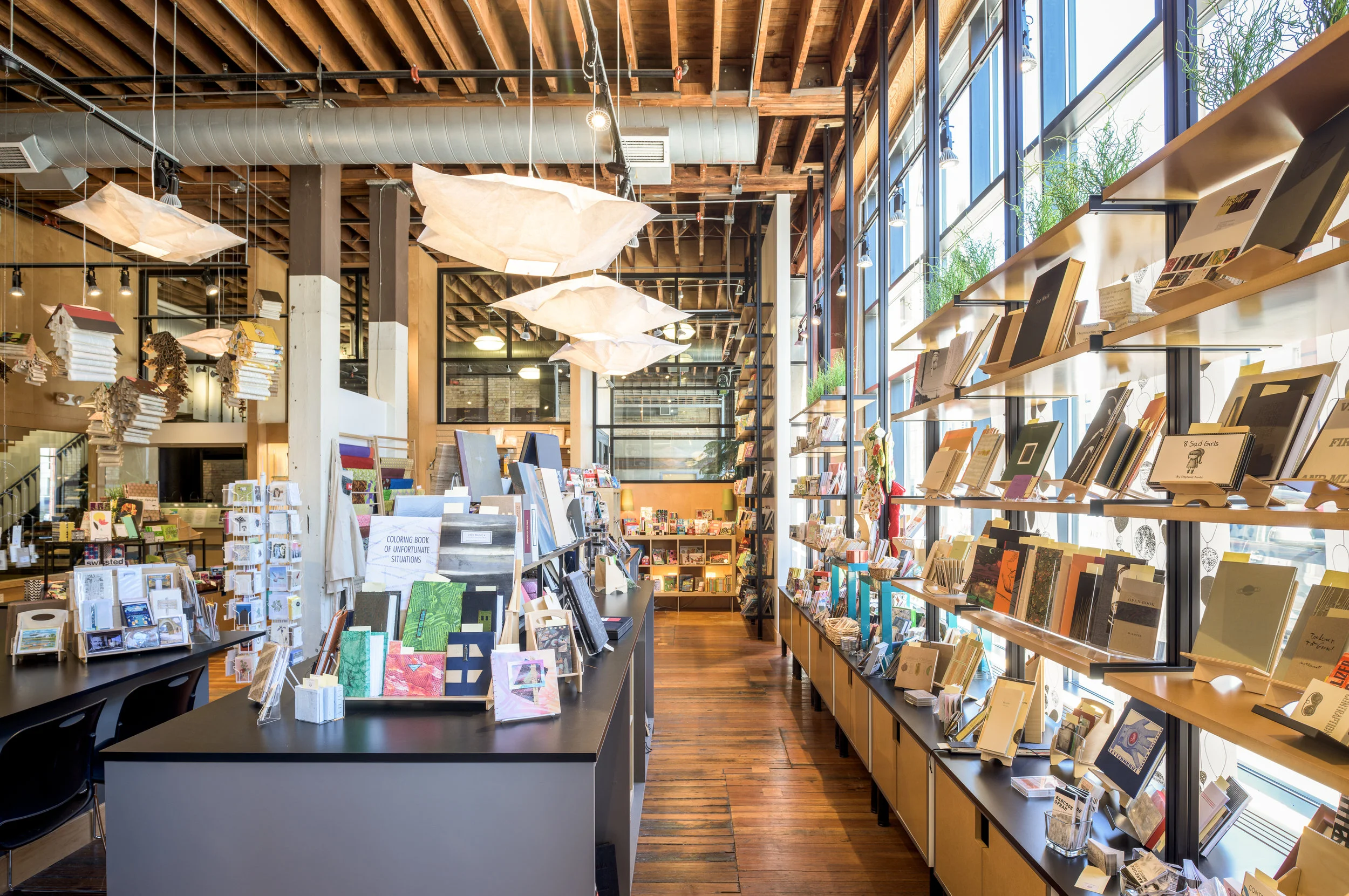 Custom gift shop displays in remodeled downtown Minneapolis space.
