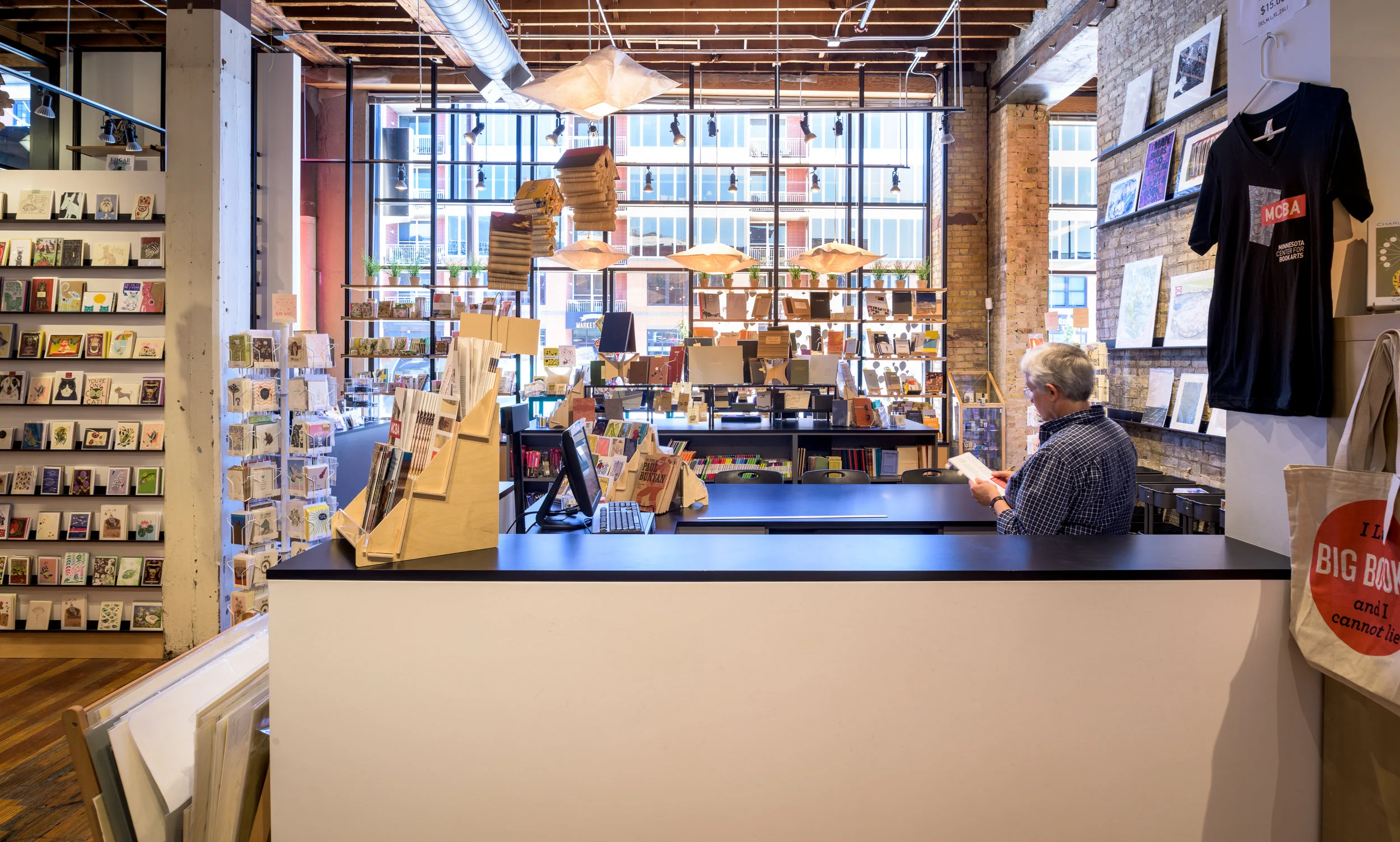 Modern gift shop in remodeled historic building in downtown Minneapolis by Christian Dean Architecture.