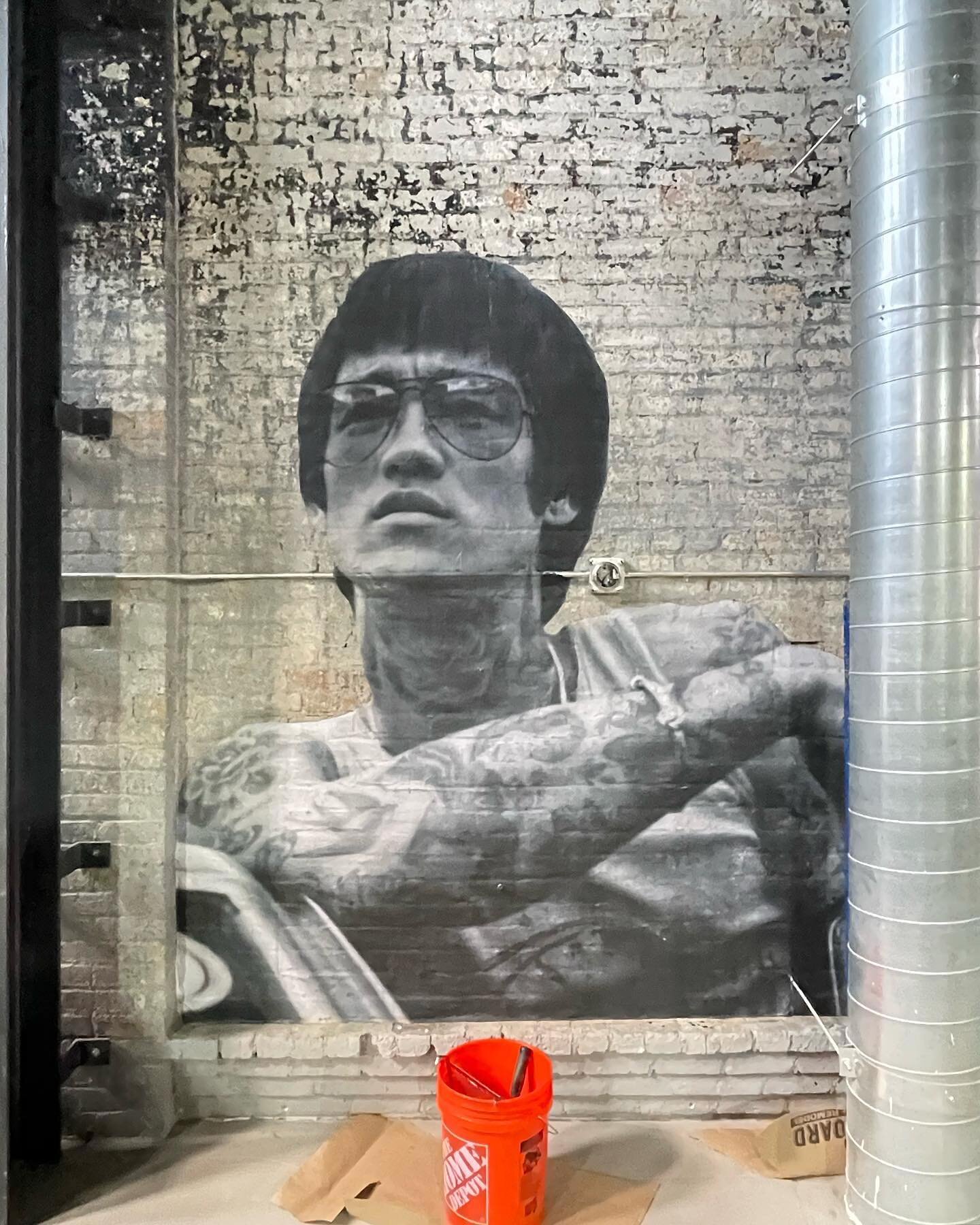 Site visit @eatstreetcrossing. Amazing murals by @indiangiver Cheyenne Randall.  #astrudgilberto #brucelee #eatstreet