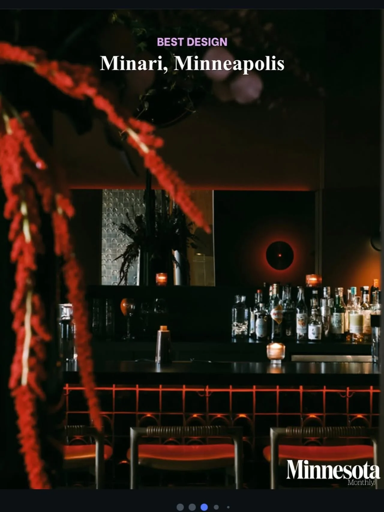 Thanks @mnmomag for the recognizing the design for @minarirestaurant