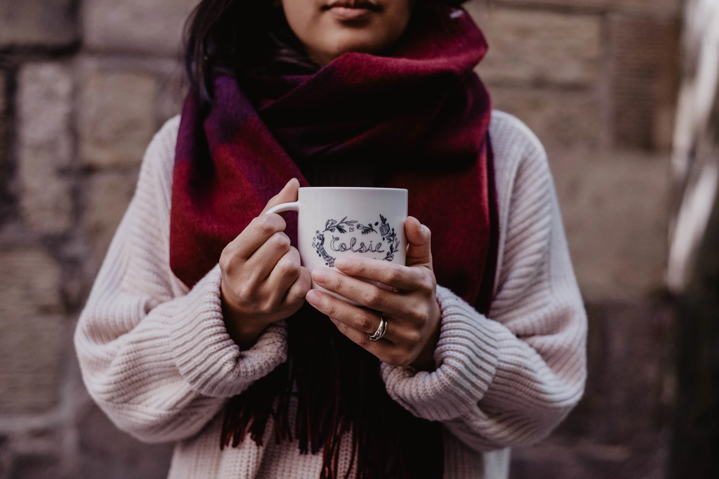  The illustration created for ‘colsie’ the old Scots word for ‘cosy’ and the campaign message for The Tartan Blanket Co. collection became a part of the product range and was produced on mugs, tote bags and gift note cards. 