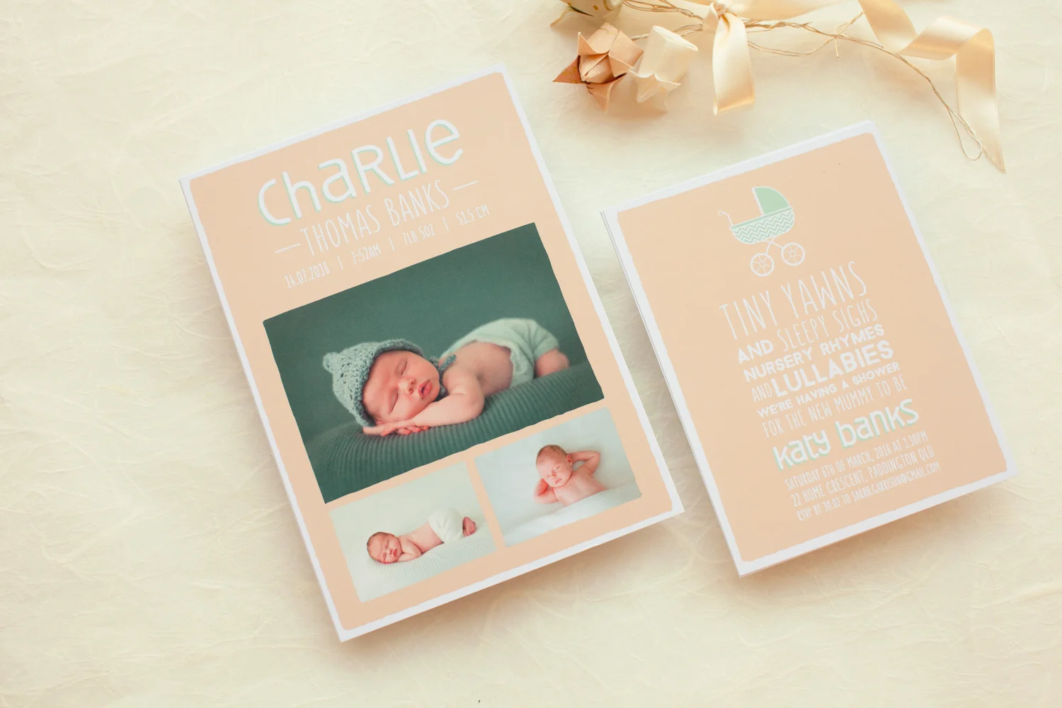Baby Shower Invitation and Birth Announcement