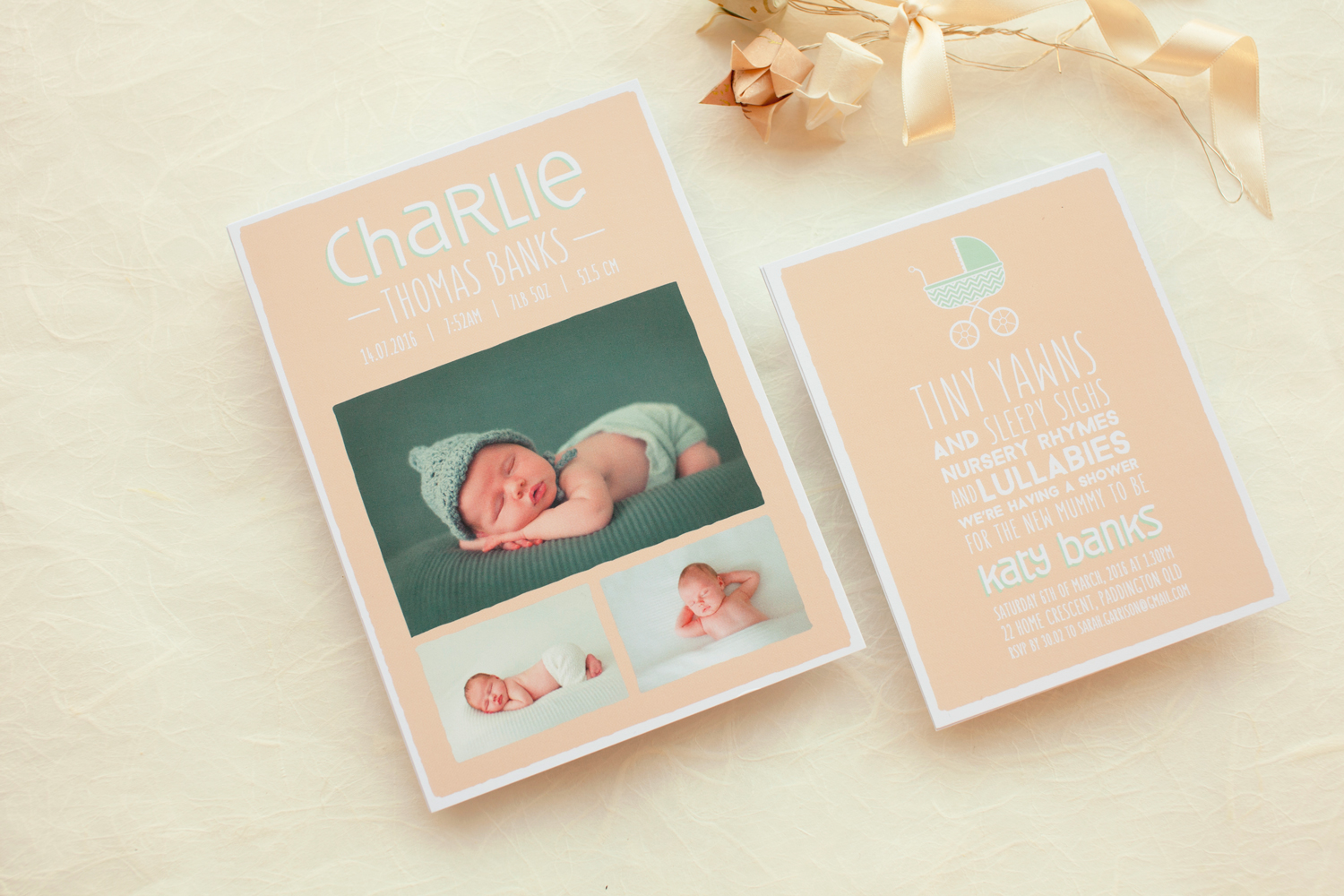 Baby Shower Invitation and Birth Announcement