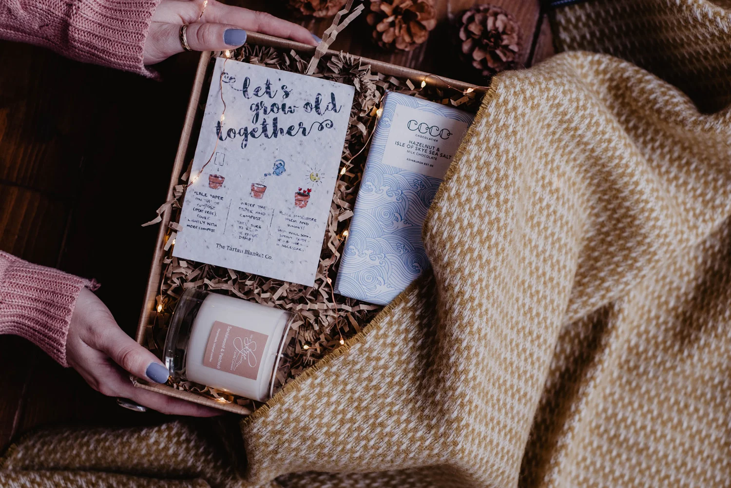  Seed paper was included in the Just Married gift box for newlyweds to plant and grow wildflowers together. Directions on how to grow the seeds were illustrated and printed on the paper. 