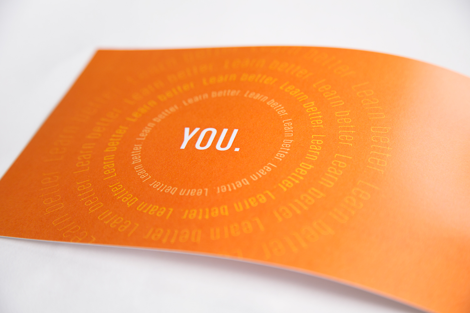 Typography was used to create main graphics conveying the brands' core values.