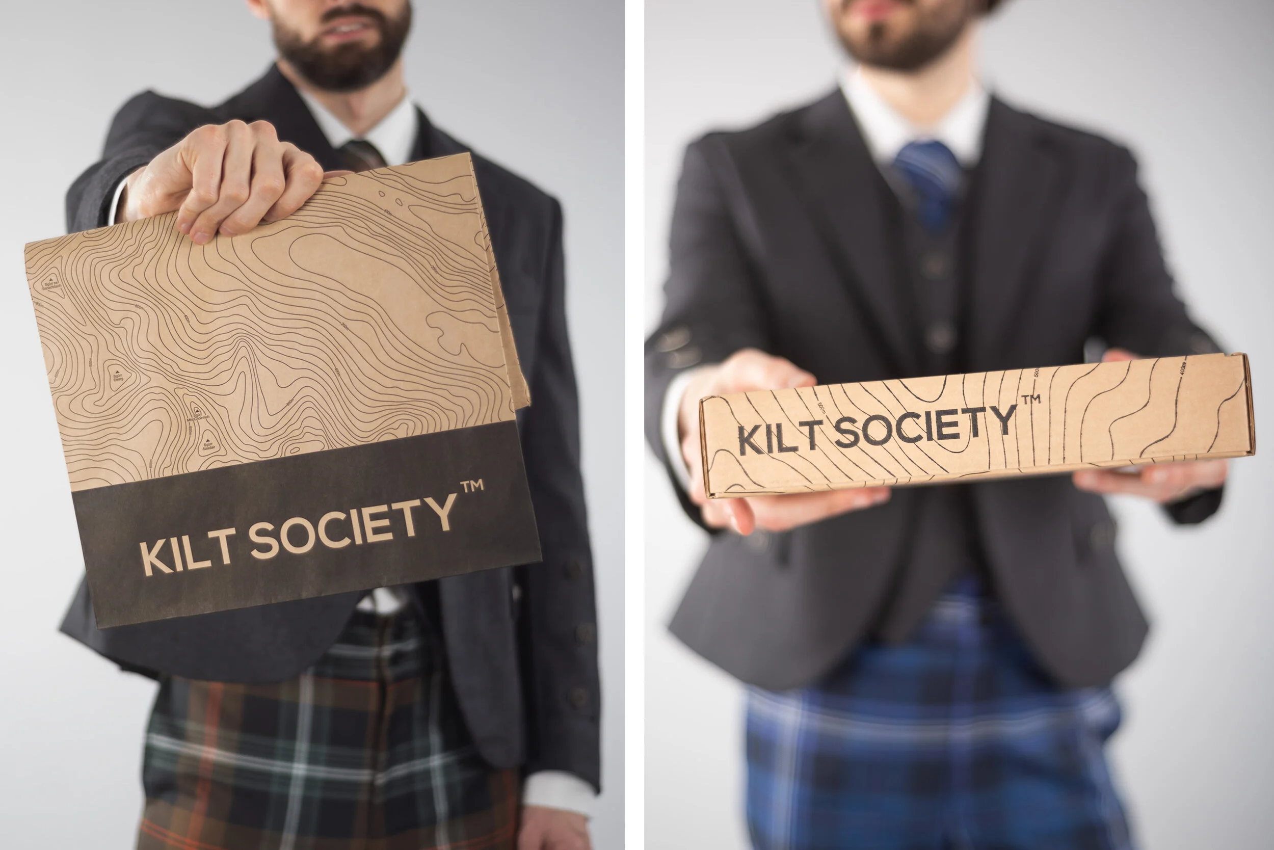  Munro-bagging is the act of climbing as many Scottish mountains (higher than 914.4 metres), known as Munros, as you can. Each design illustrates the contour lines from the topographic map of different Munros, allowing Kilt Society customers to bag a