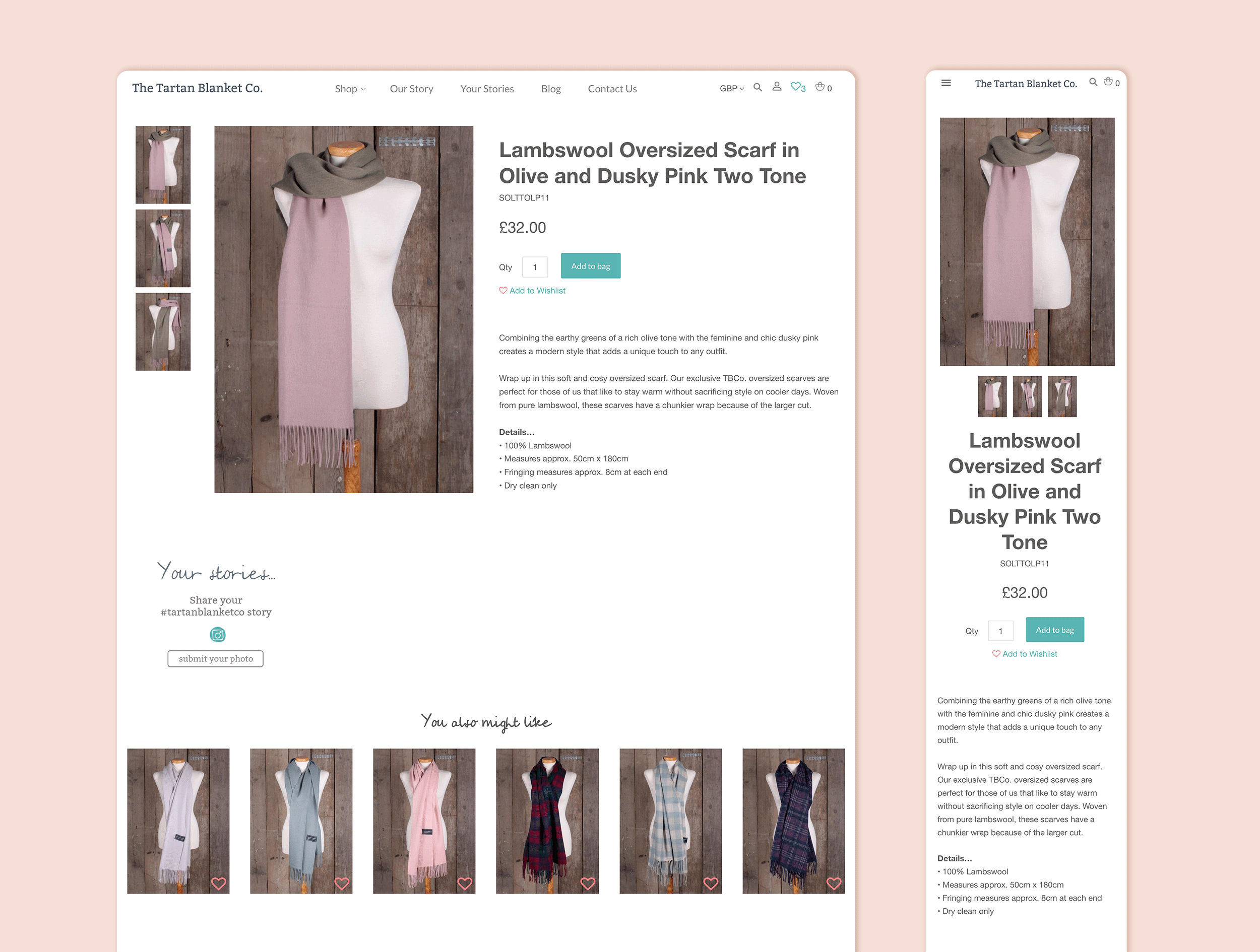  Product title hover functionality was introduced to keep the webpage clean, focusing on the product imagery. 