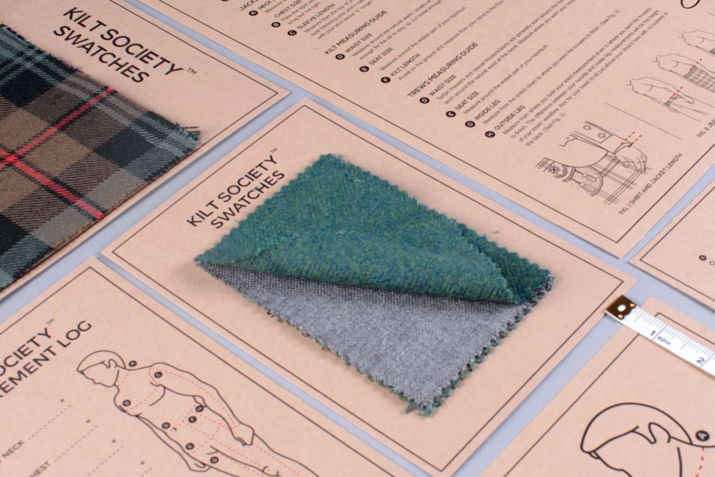 Kilt Society Measuring Guide and Swatch Pack