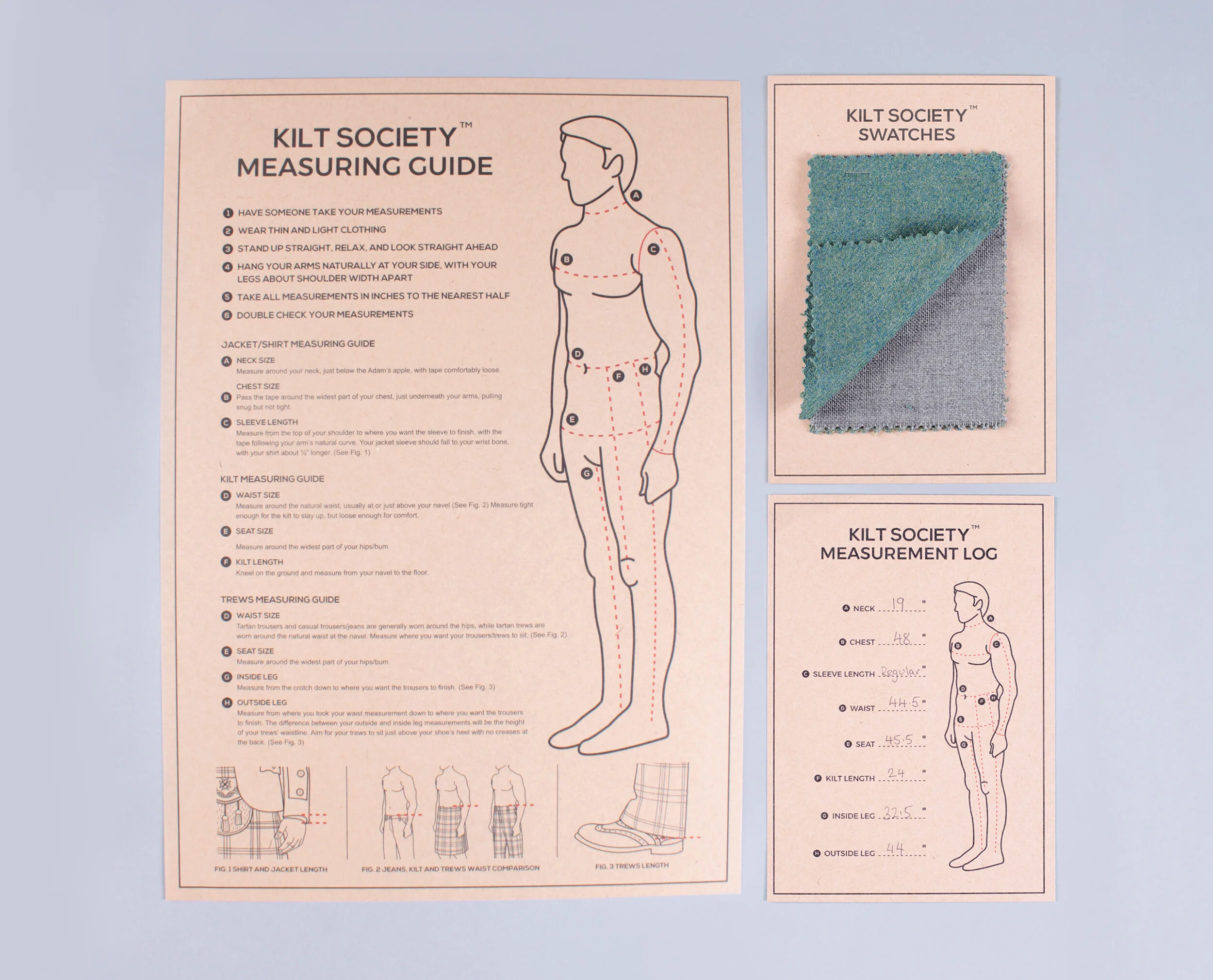  Step by step measuring instructions were created and illustrated communicating the correct and traditional way to wear an outfit. 