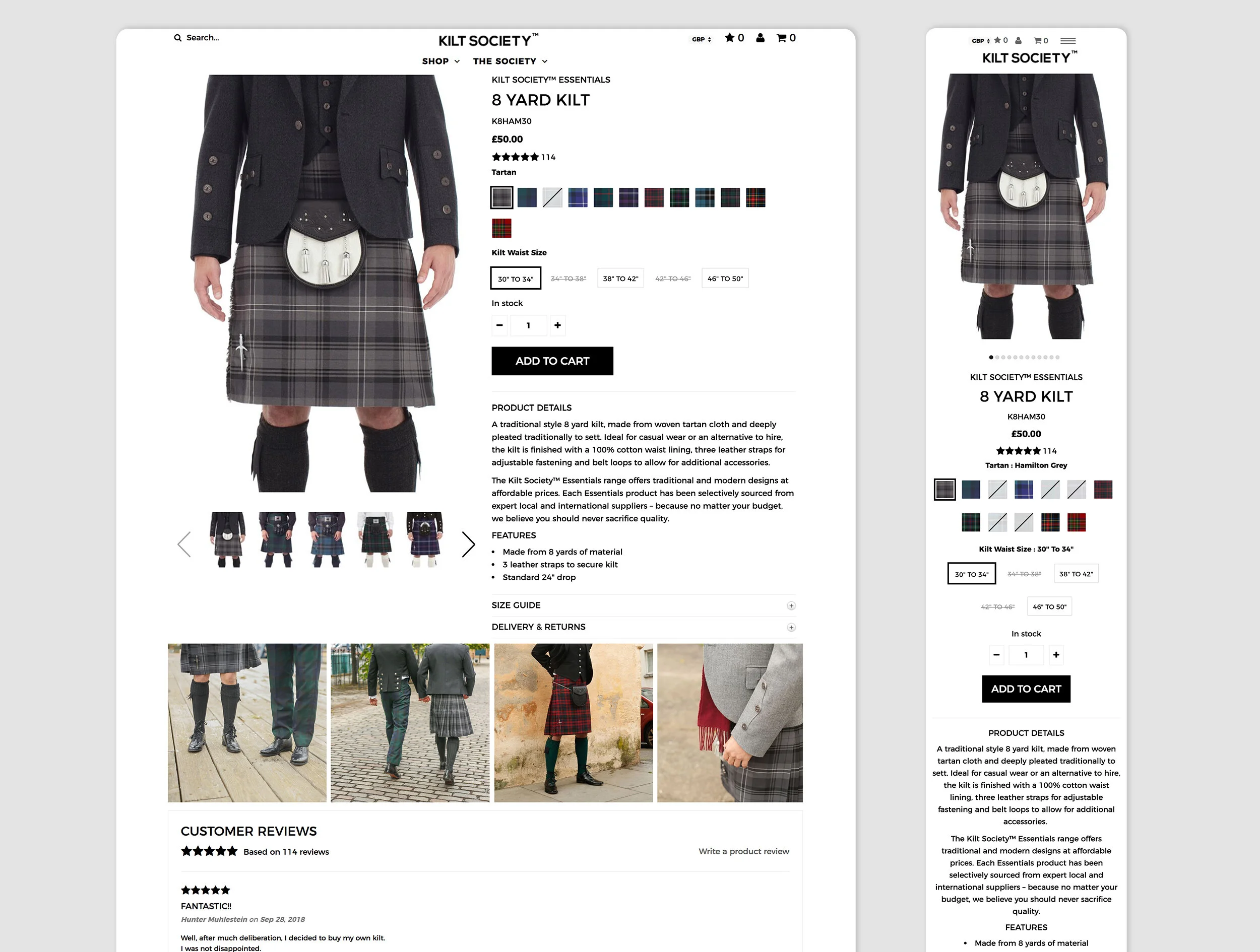  Showing the user instantly when products are unavailable the customer is given the option to be emailed when the product becomes available. 