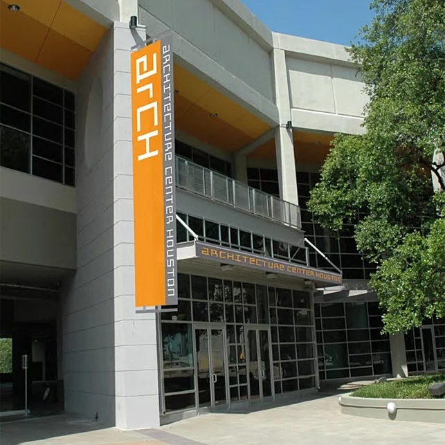 The original Architecture Center Houston, located in the Bayou Place II build-out of the former Albert C Thomas Convention Center in Houston’s Theater District.