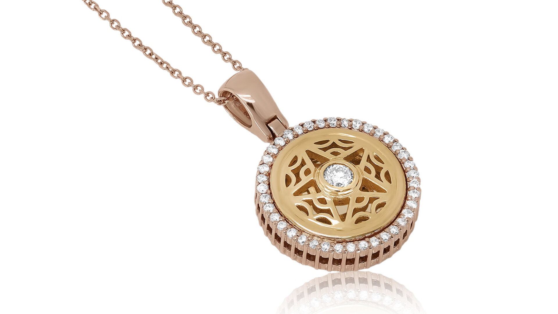  14 Karat Gold Diamond Necklace inspired by Cuba’s Diamond 
