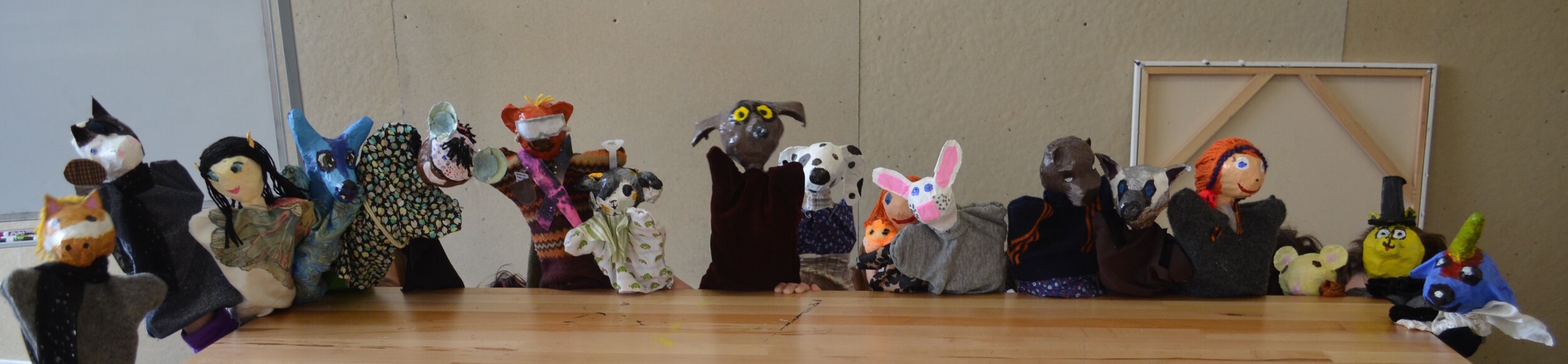 Paper Mache and Fabric Puppets