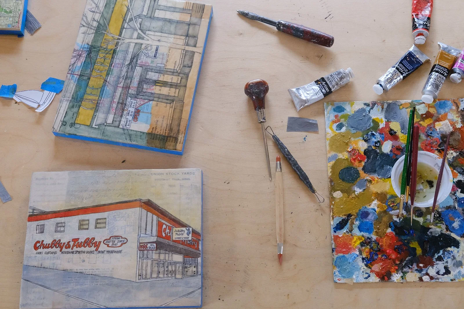 Janet_s work table with 2 works in progress.jpg
