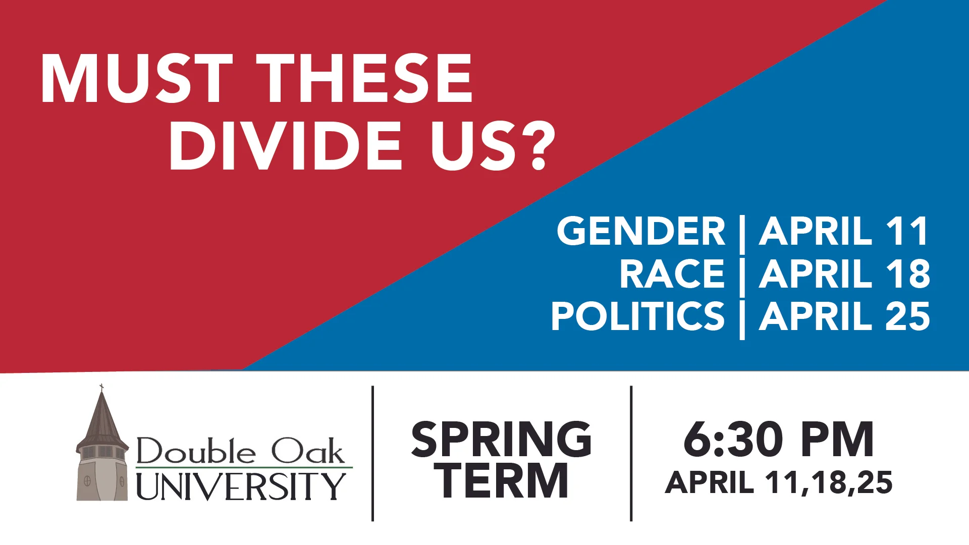 Must These Divide Us? Politics