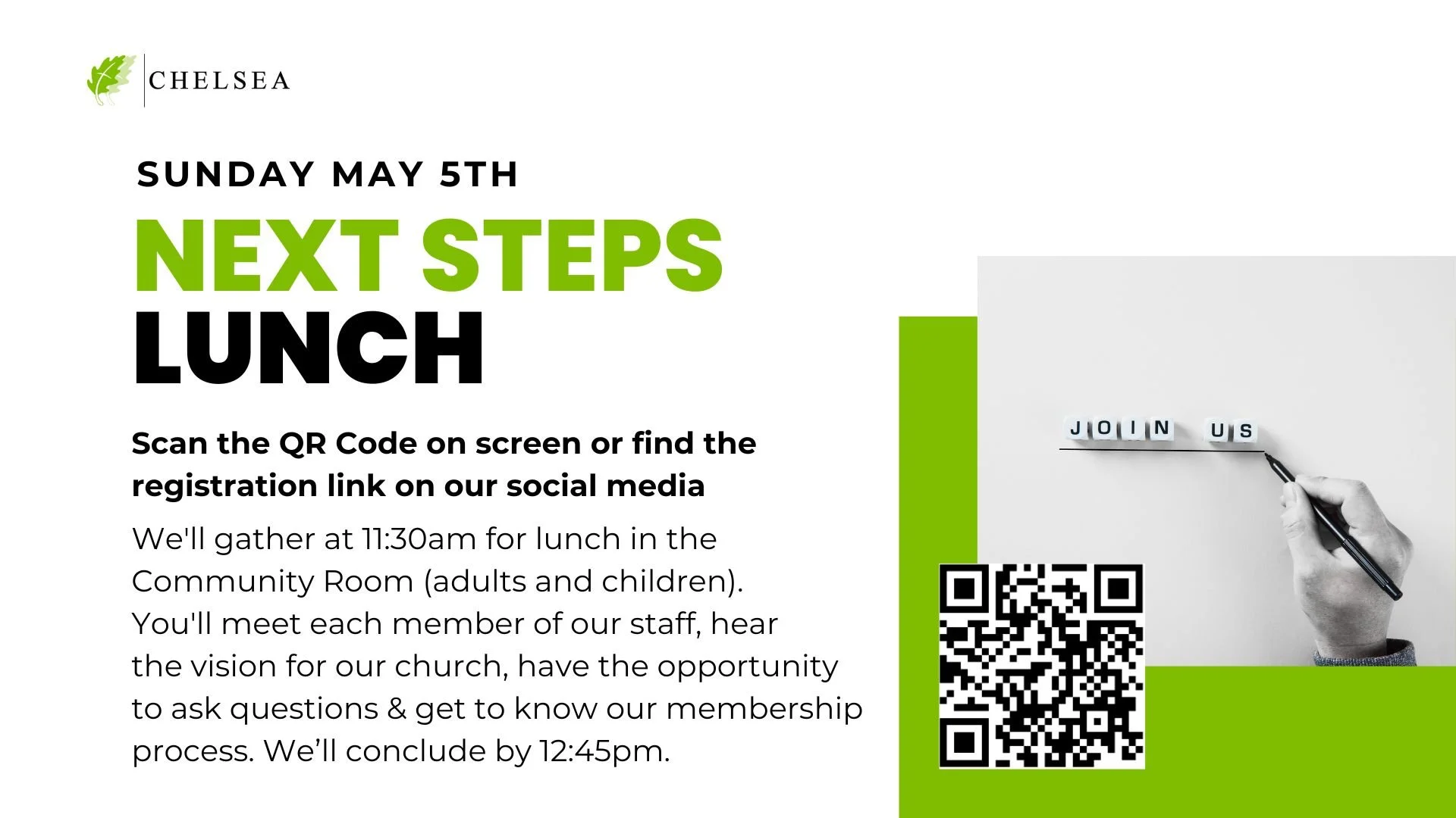 Next Steps Lunch May 5th