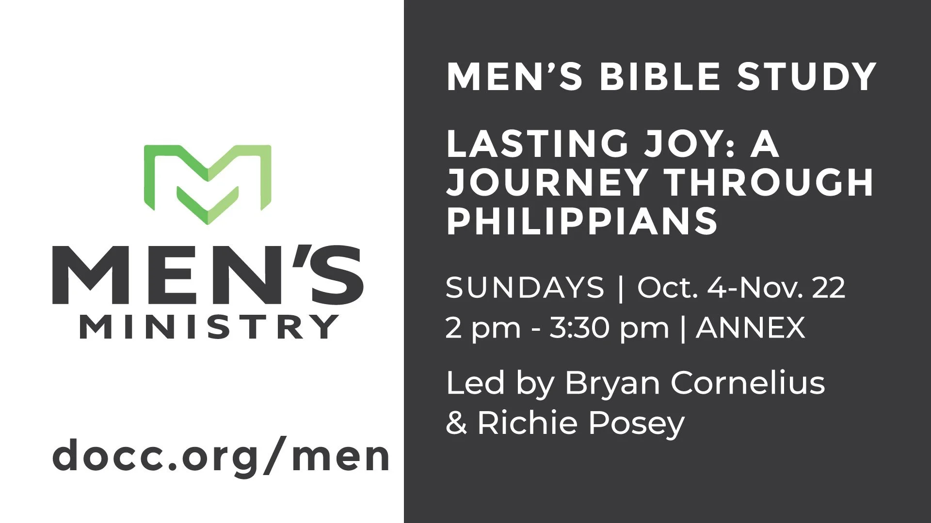 MEN'S BIBLE STUDY | LASTING JOY