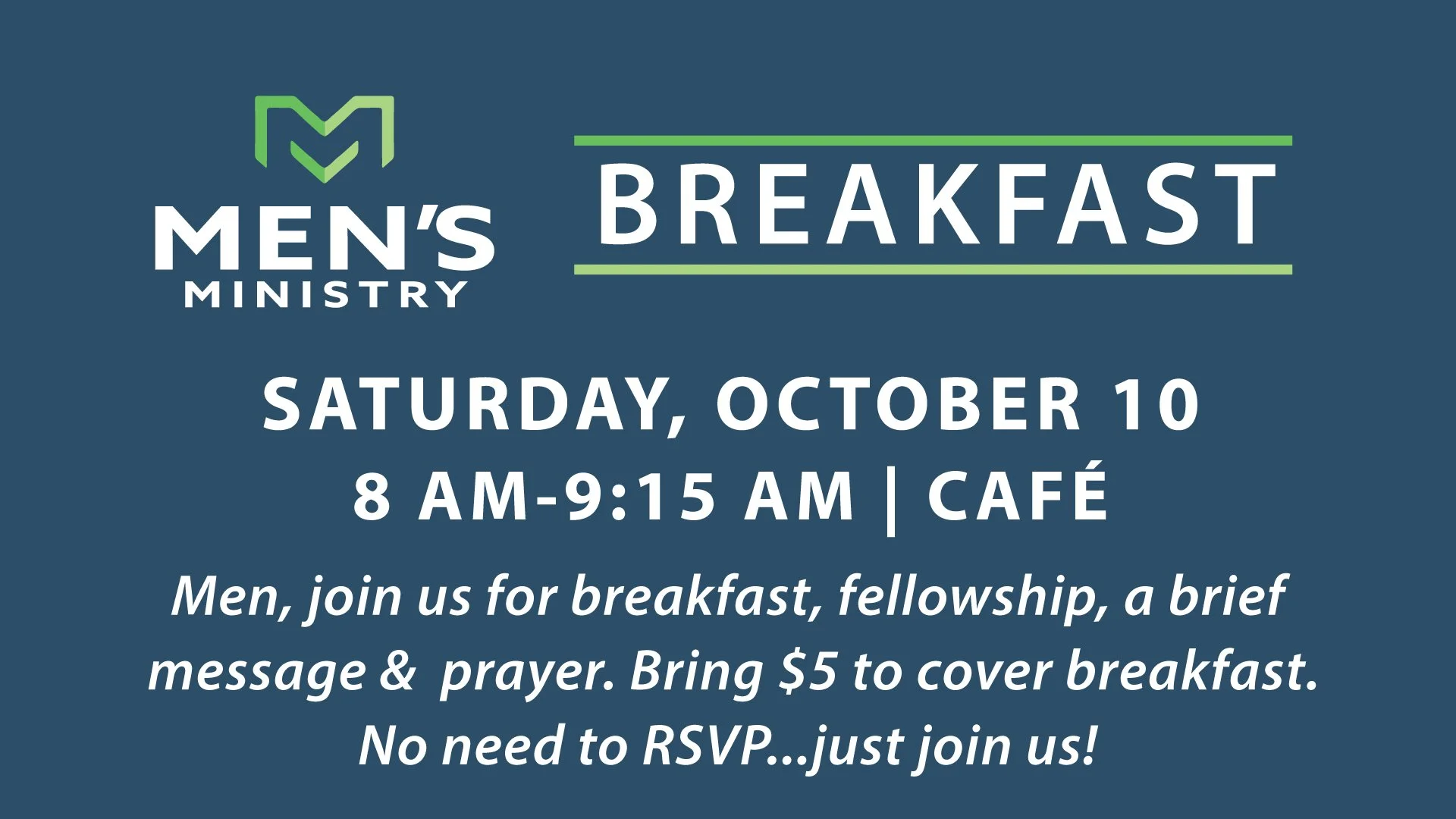 MEN'S BREAKFAST-OCTOBER