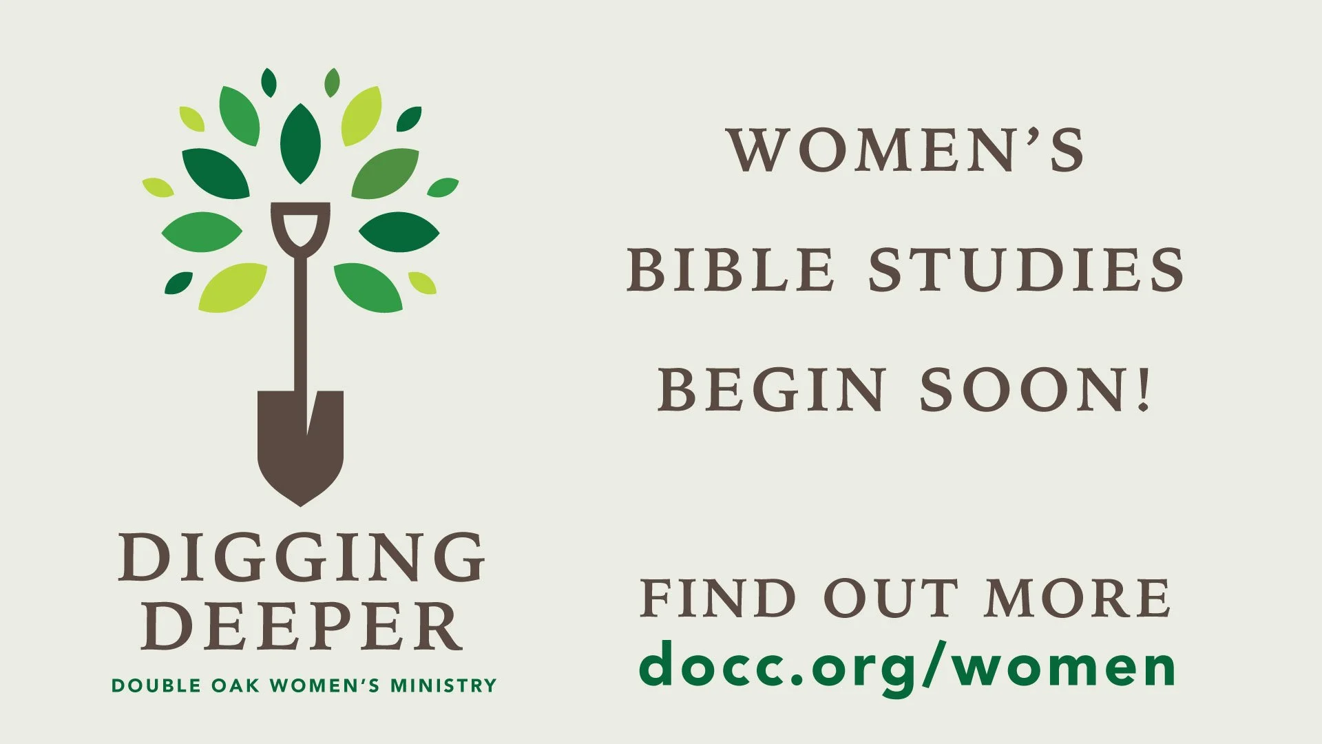WOMEN'S BIBLE STUDIES BEGIN 