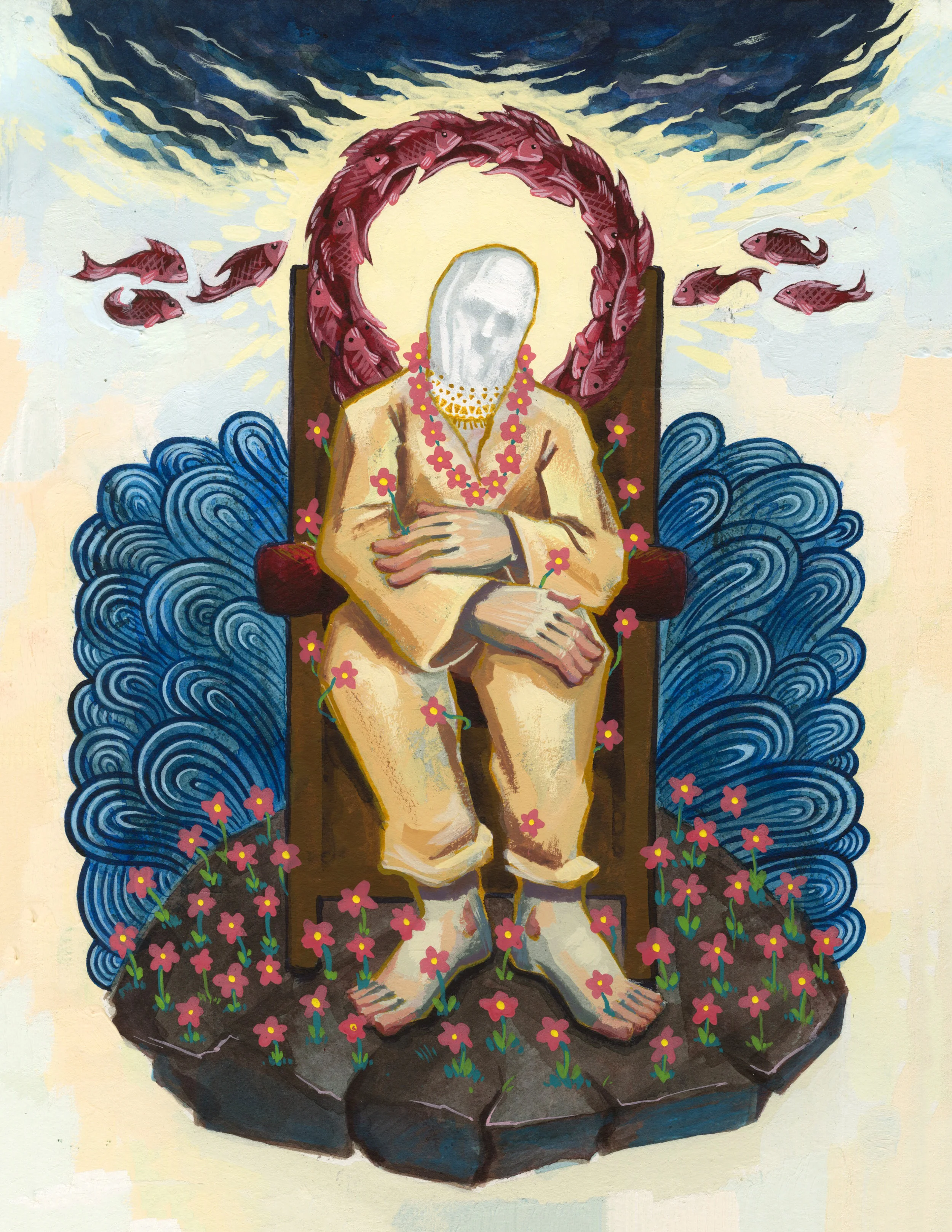  Illustration for   The Handsomest Drowned Man in the World  , By Gabriel Garcia Marquez 