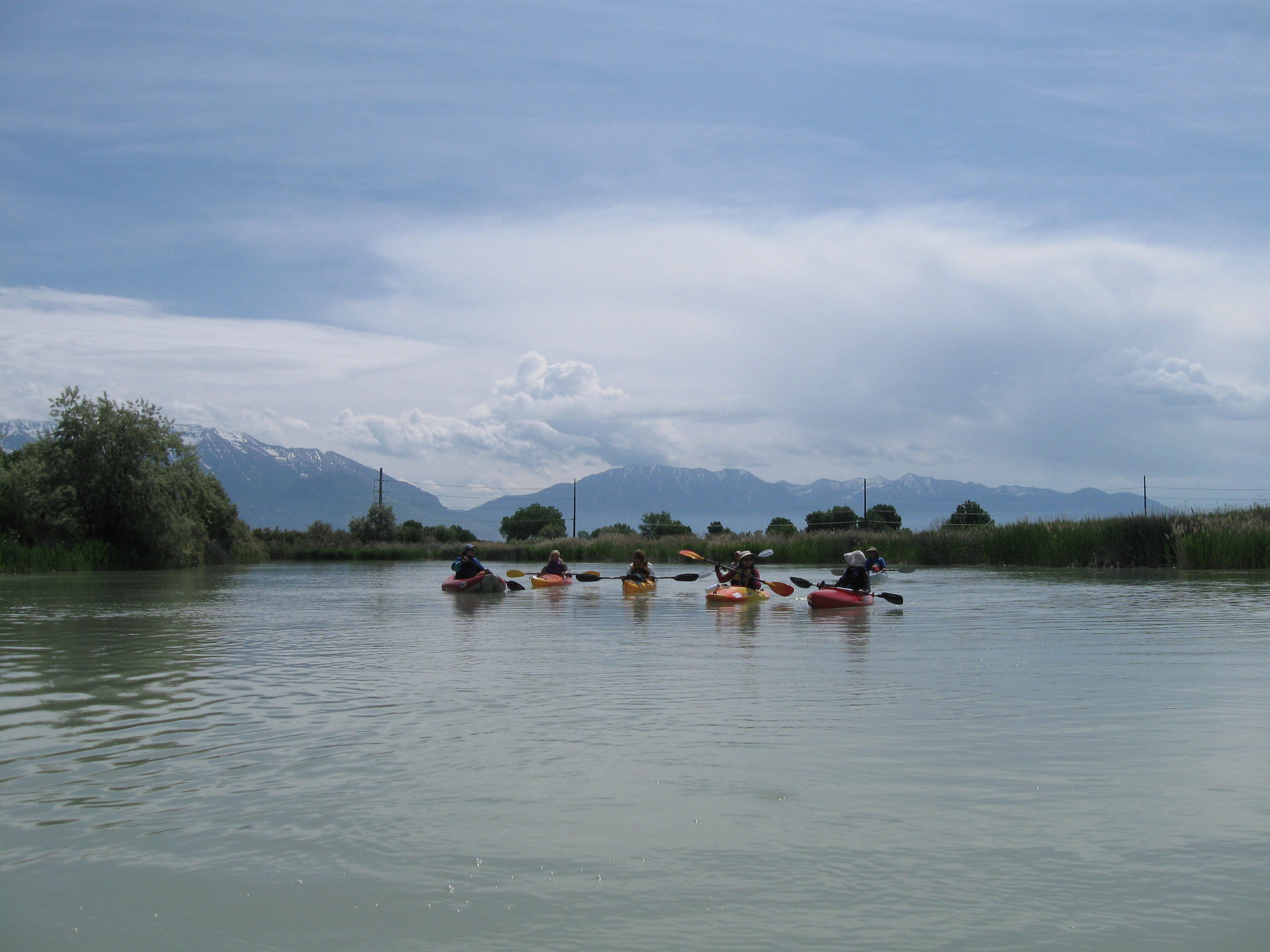 Kayaks on Jordan River.JPG