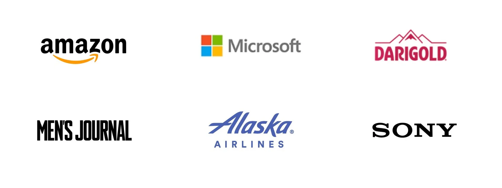 Logos of corporate clients of Kelsey Eads, Seattle Prop Stylist.