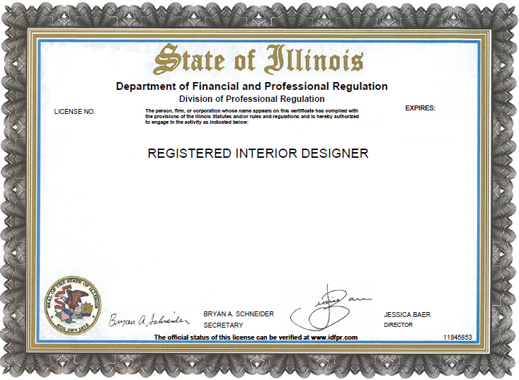 Renew Your Illinois Interior Design License Expires August