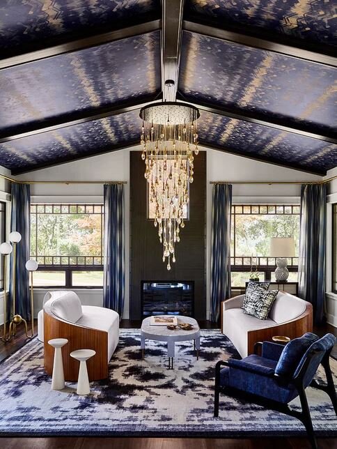 Wallpaper On The Ceiling Yes Please Sarah Jacquelyn Interiors