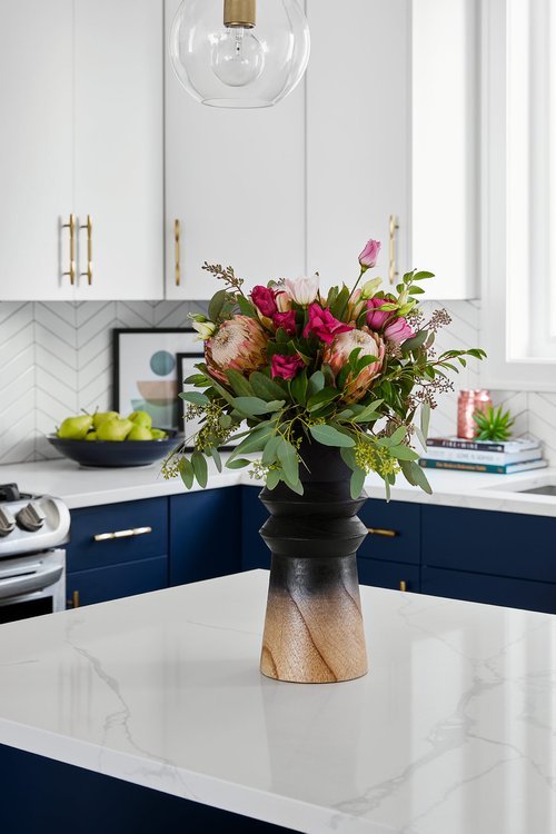 Modern Blue and White Kitchen