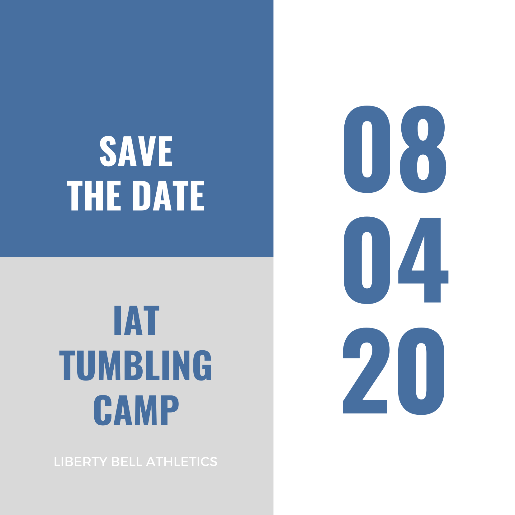 IAT Tumbling Camp @ Liberty Bell Athletics 12/1/20